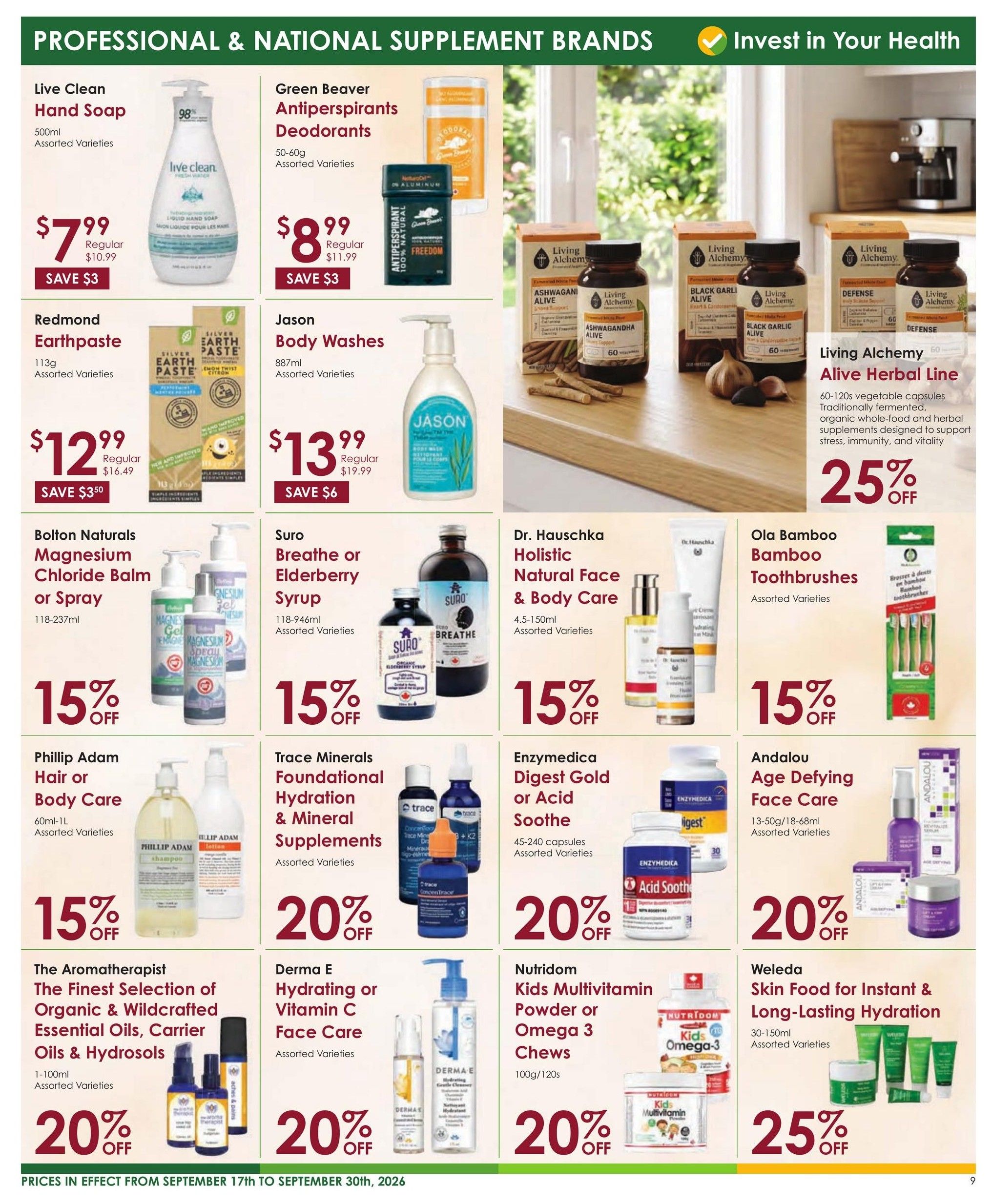 Nature's Emporium Flyer September 17 to 30