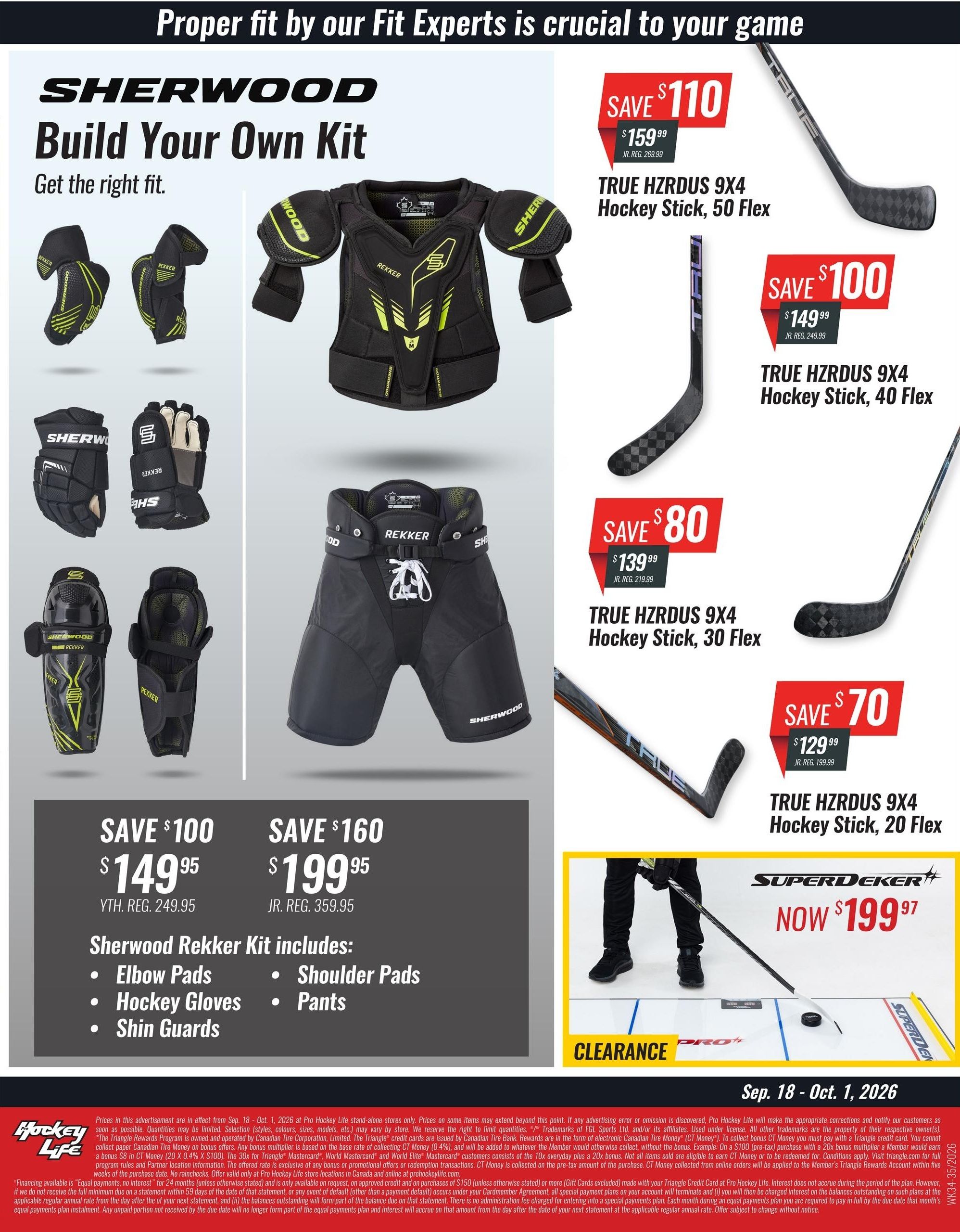 Pro Hockey Life Flyer September 18 to October 1