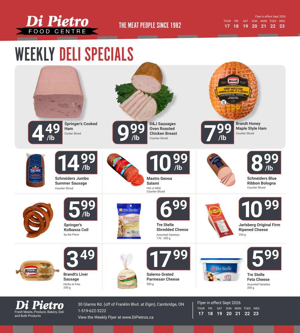 Di Pietro Food Centre Flyer September 17 to 23