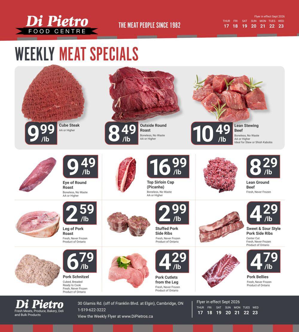 Di Pietro Food Centre Flyer September 17 to 23