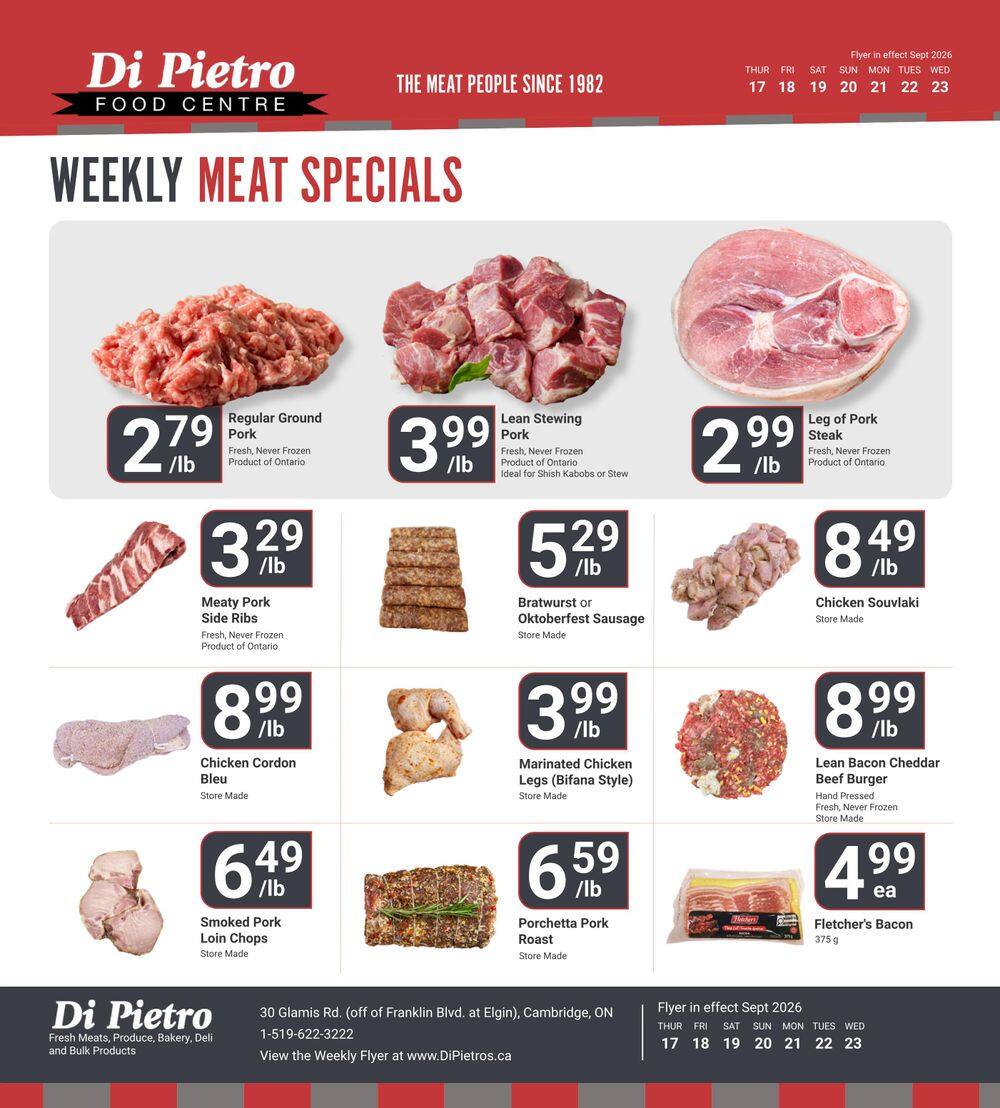 Di Pietro Food Centre Flyer September 17 to 23