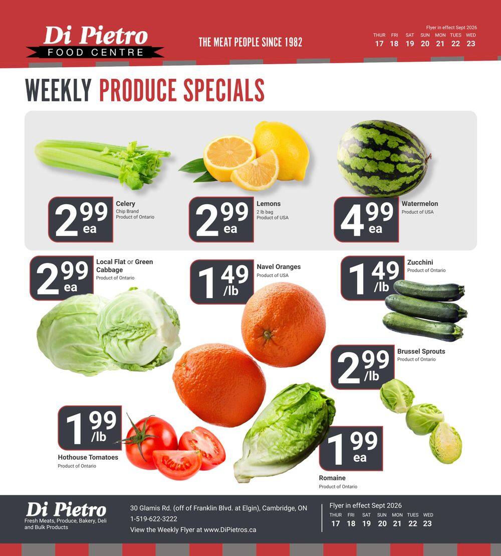 Di Pietro Food Centre Flyer September 17 to 23