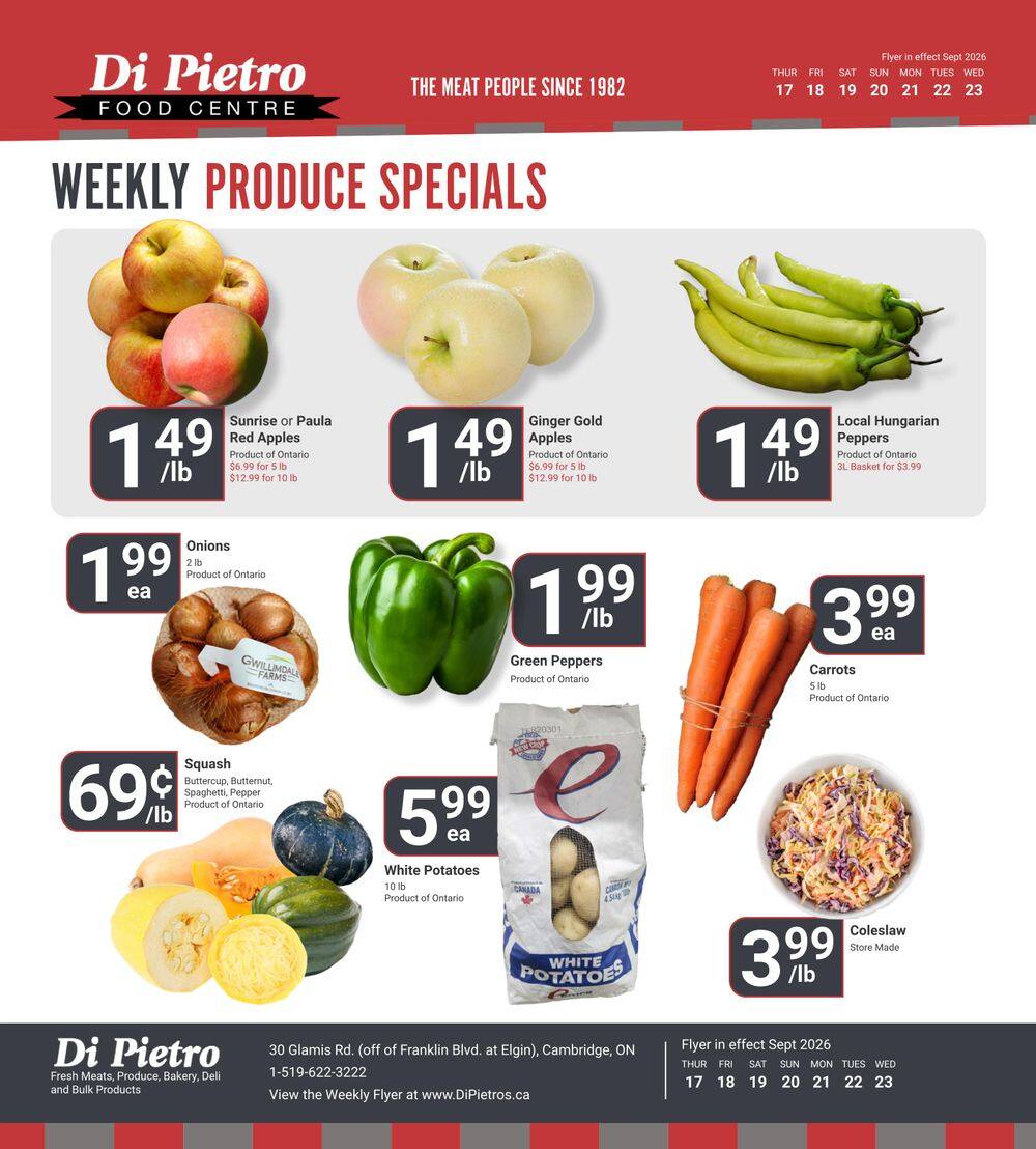 Di Pietro Food Centre Flyer September 17 to 23