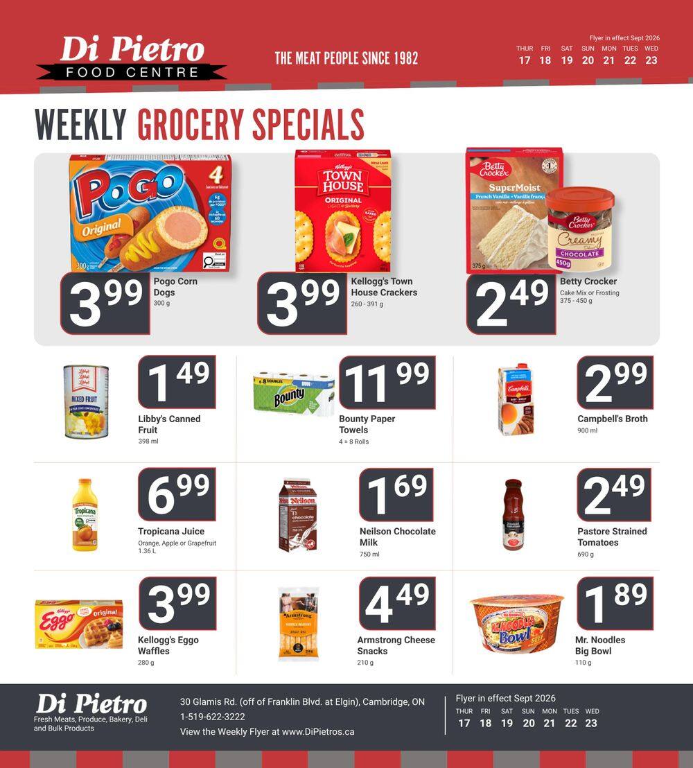 Di Pietro Food Centre Flyer September 17 to 23
