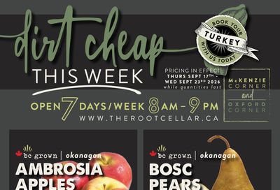 The Root Cellar Flyer September 17 to 23