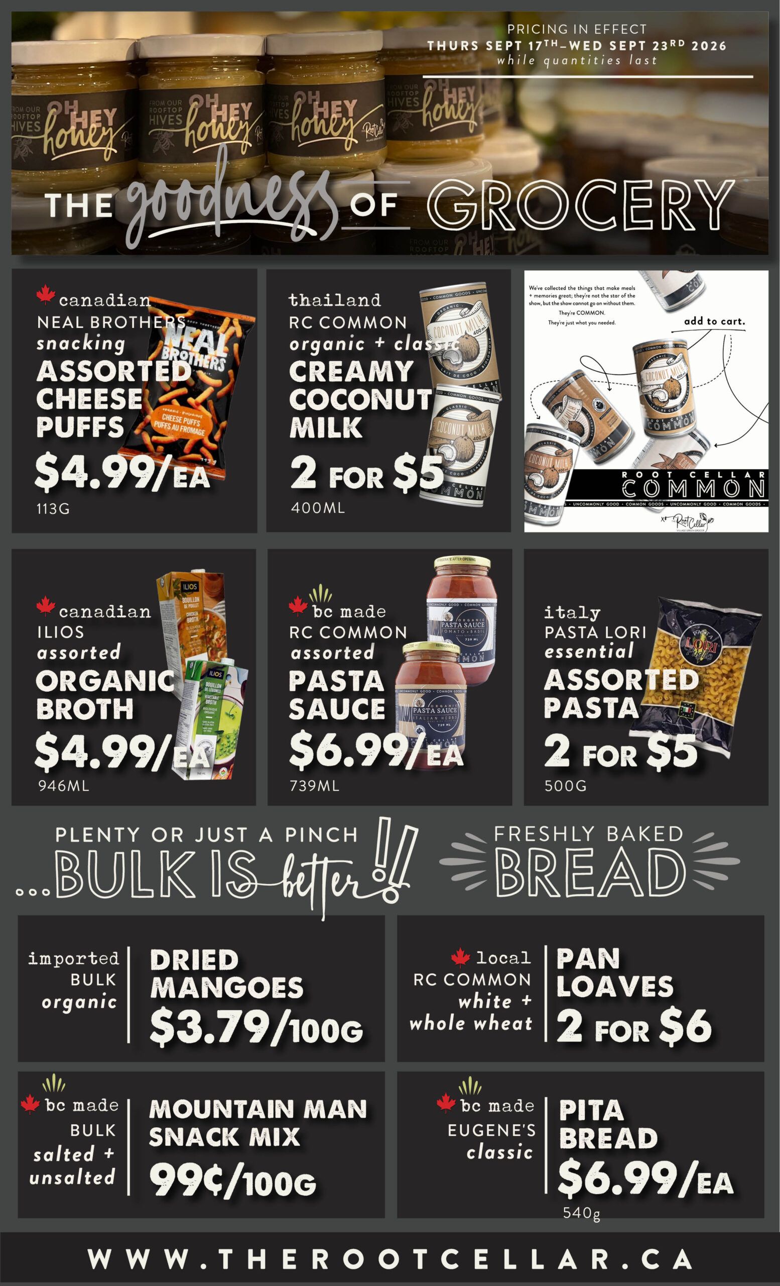 The Root Cellar Flyer September 17 to 23