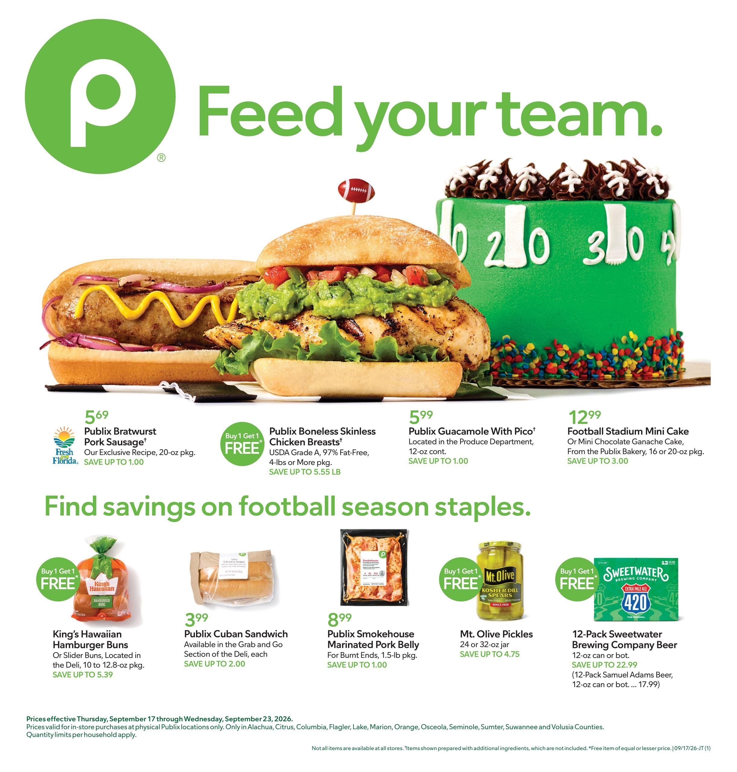 Publix (Deltona Area, FL) Weekly Ad September 17 - 23, 2026