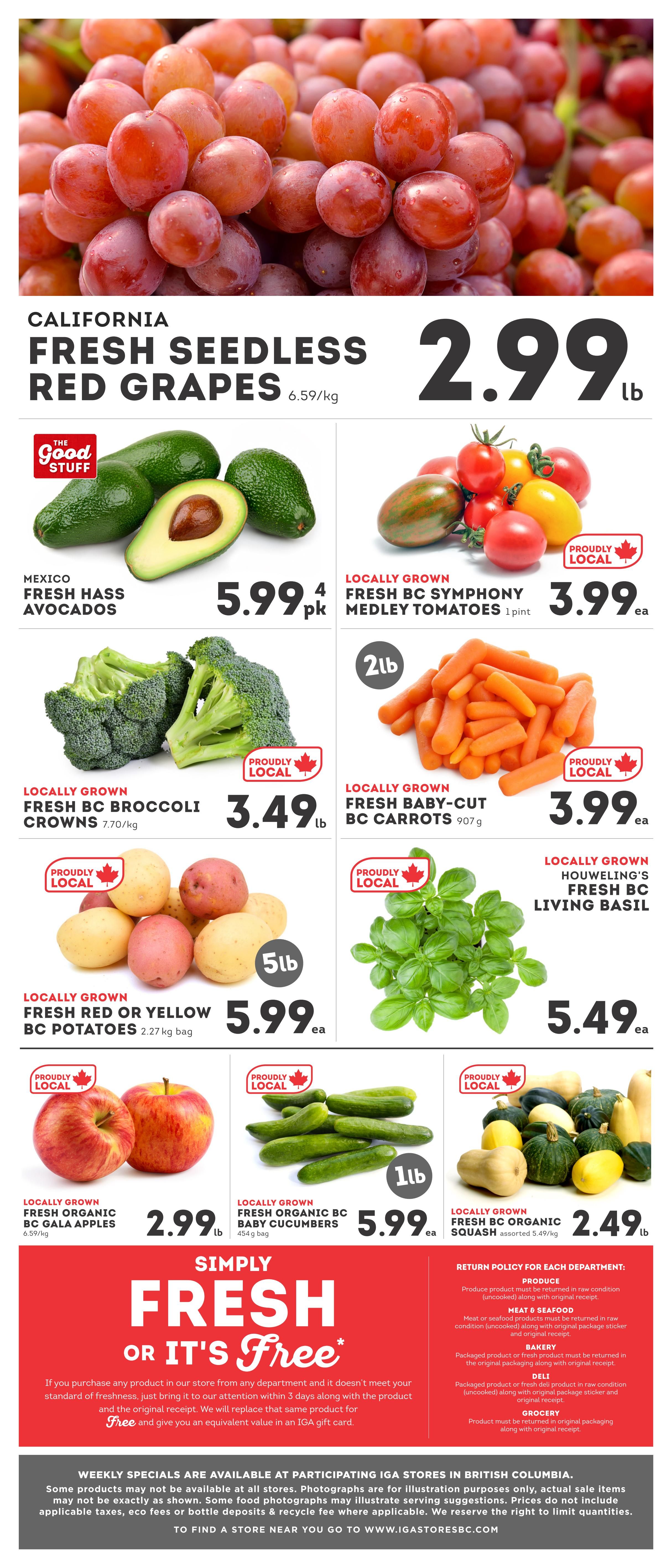 IGA Stores of BC Flyer September 18 to 24