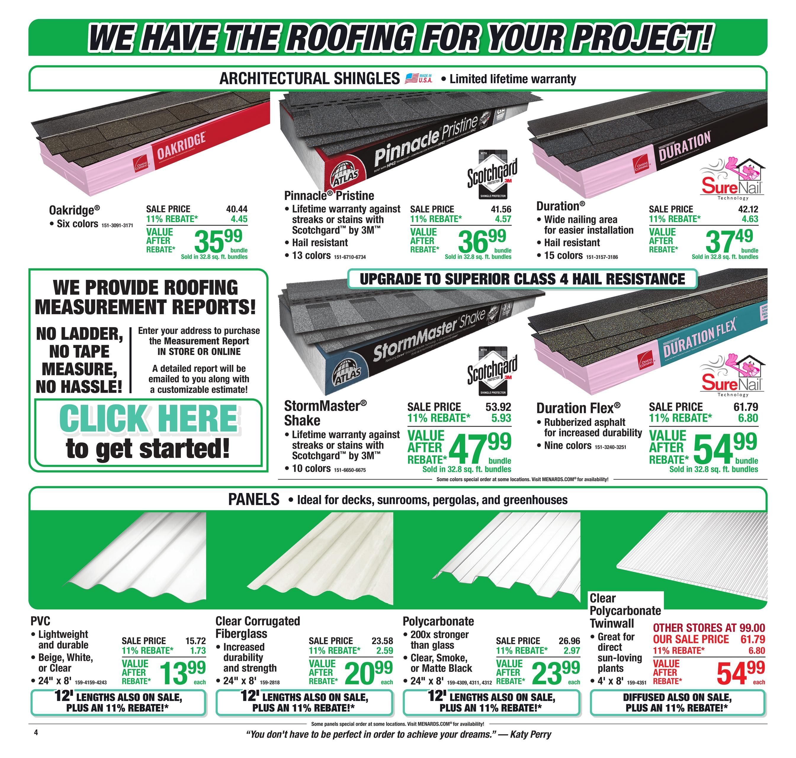 Menards (Carmel Area, IN) 11% Rebate Sale Weekly Ad September 17 - 27, 2026
