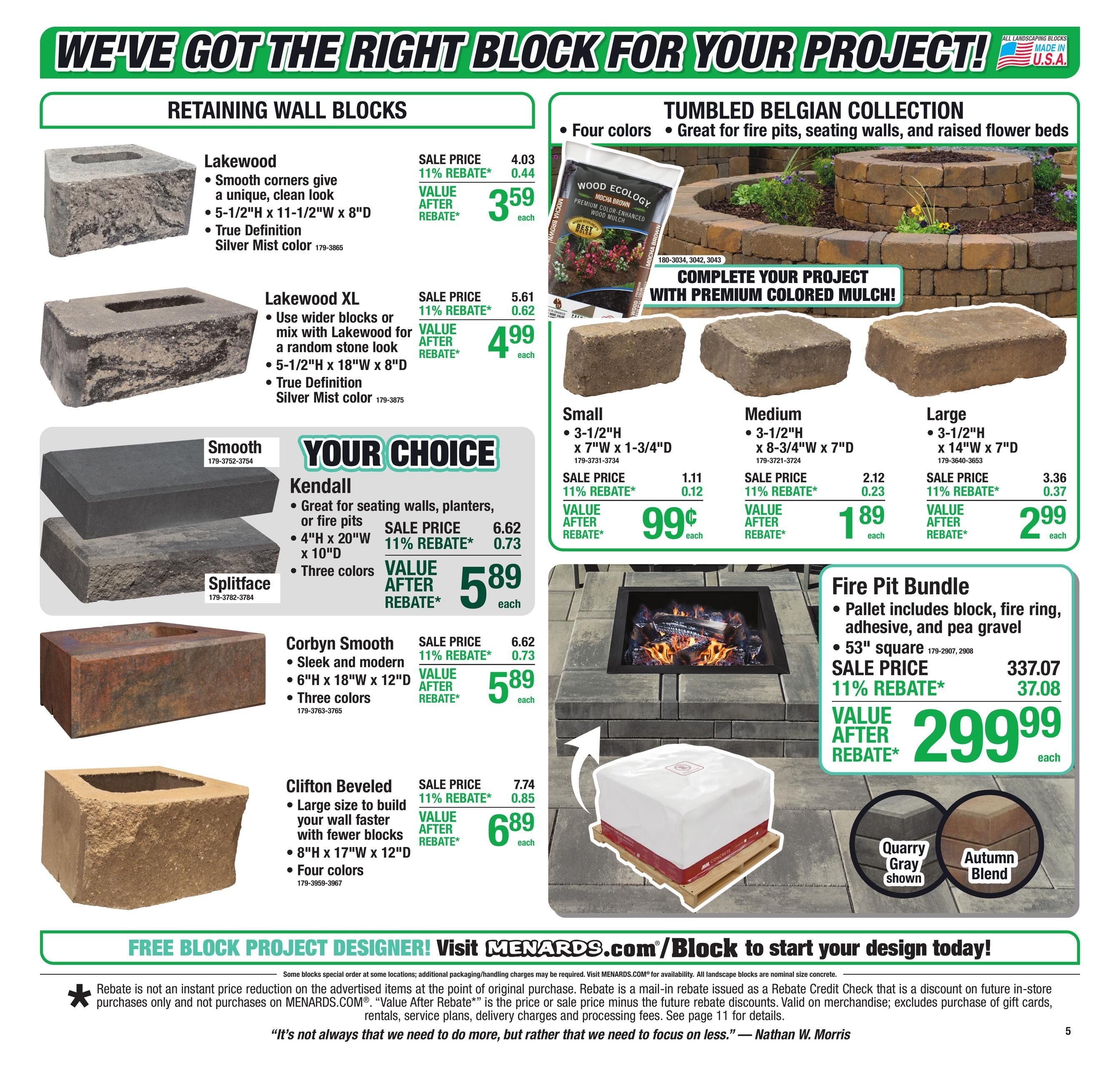 Menards (Carmel Area, IN) 11% Rebate Sale Weekly Ad September 17 - 27, 2026