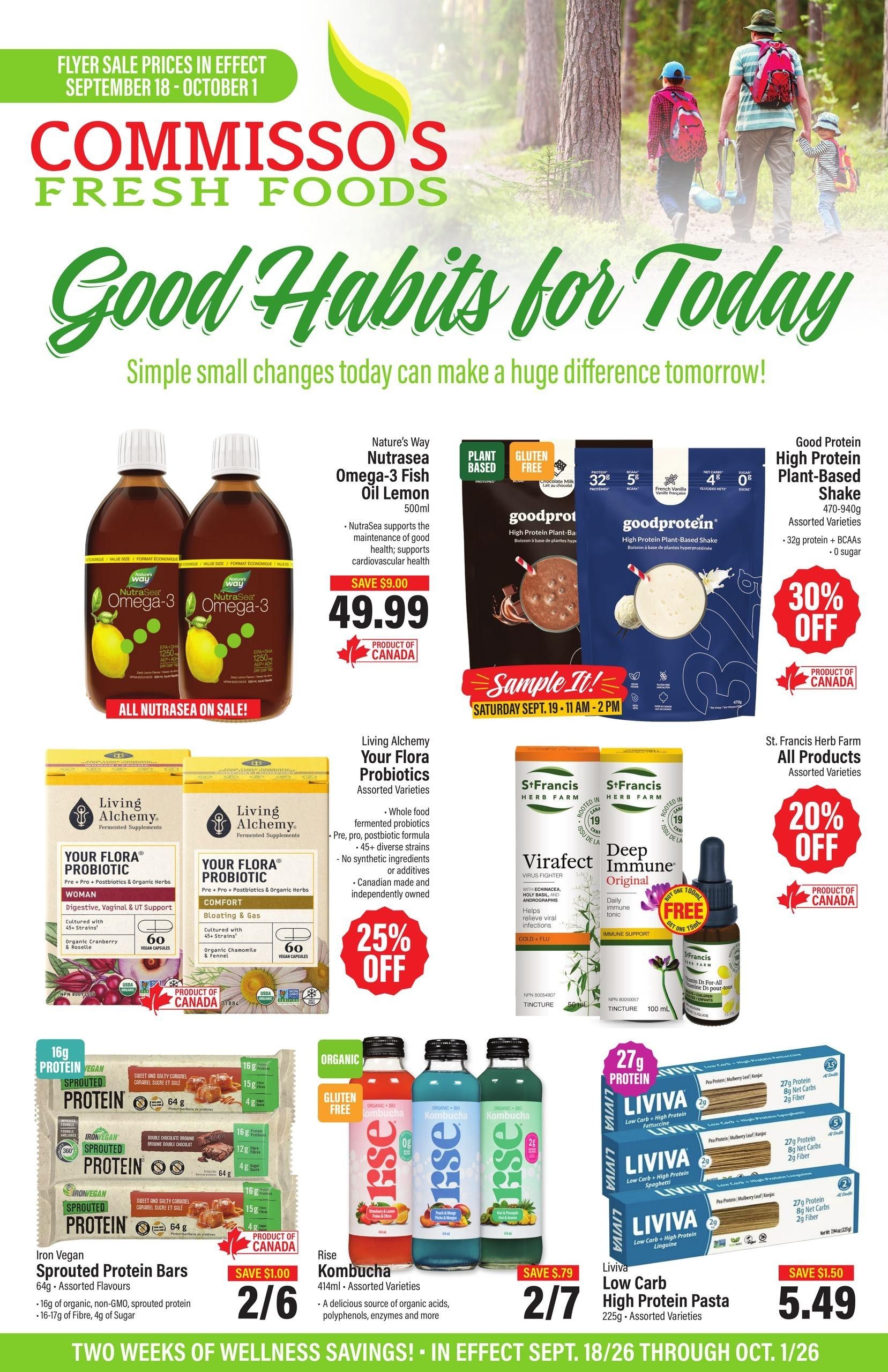 Commisso's Fresh Foods Wellness Flyer September 18 to October 1