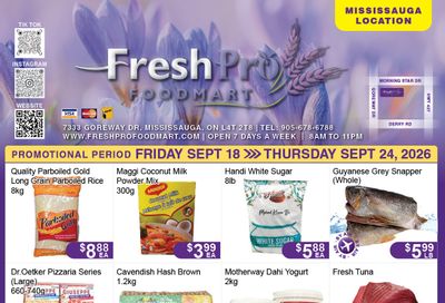 FreshPro Foodmart (Mississauga) Flyer September 18 to 24