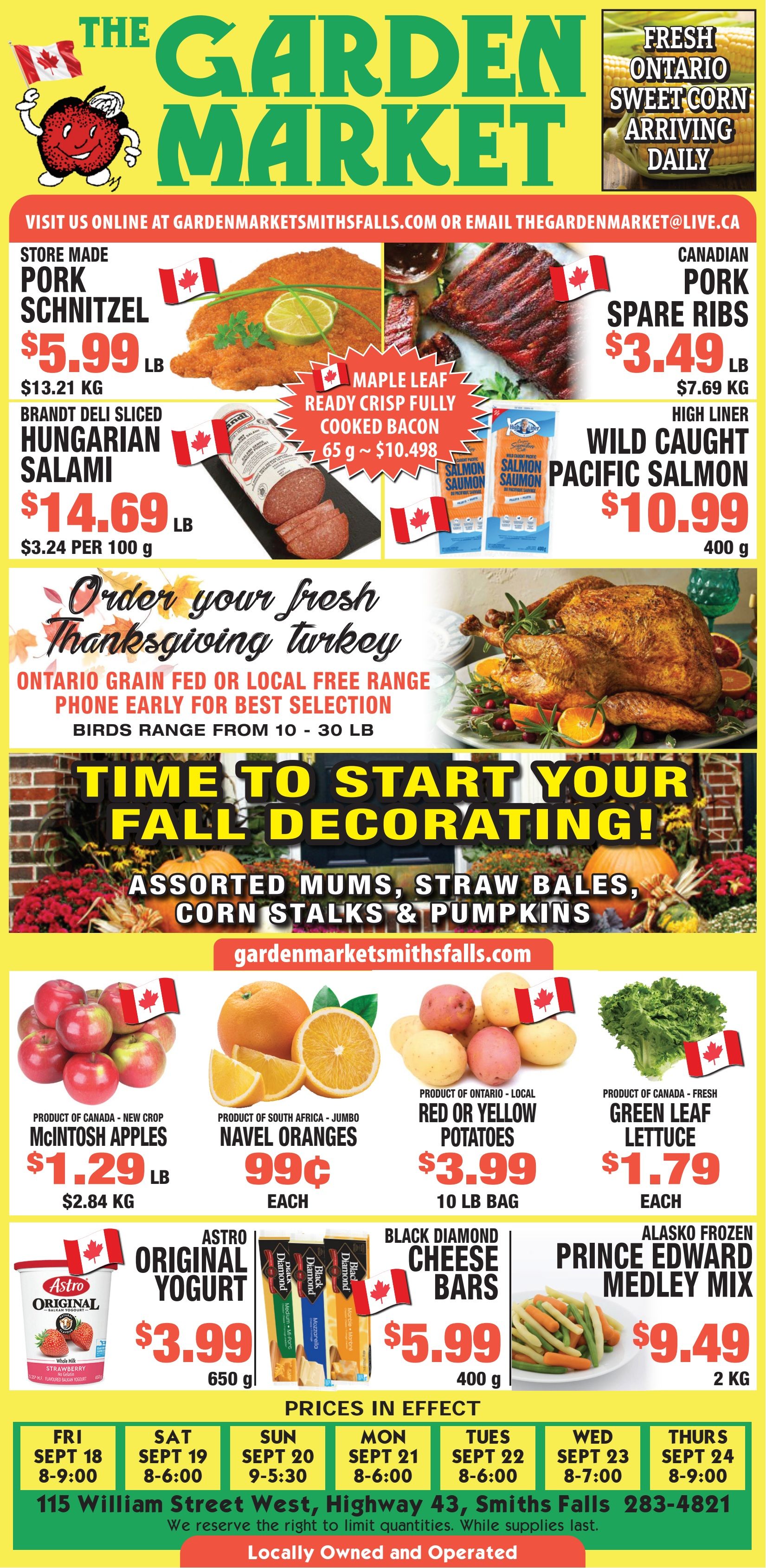 The Garden Market Flyer September 18 to 24