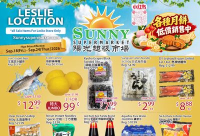 Sunny Supermarket (Leslie) Flyer September 18 to 24