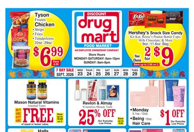 Discount Drug Mart (Ohio) Weekly Ad September 23 - 29, 2026