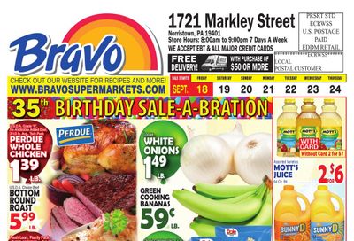 Bravo Supermarket (Valley Forge Area, PA) Weekly Ad September 18 - 24, 2026