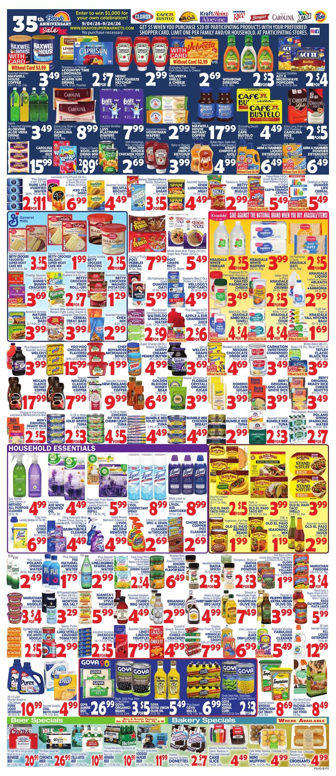 Bravo Supermarket (Valley Forge Area, PA) Weekly Ad September 18 - 24, 2026