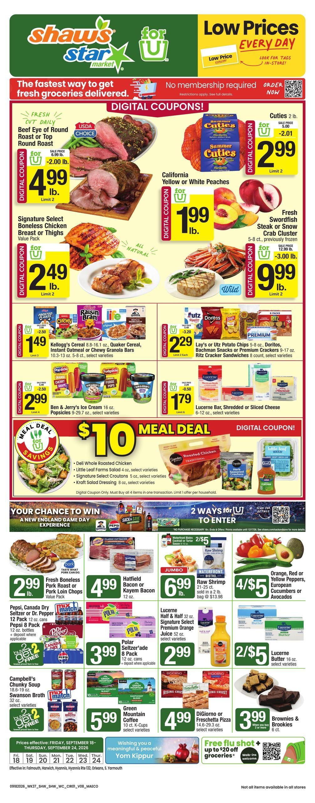 Shaw's (Eastham Area, MA) Weekly Ad September 18 - 24, 2026
