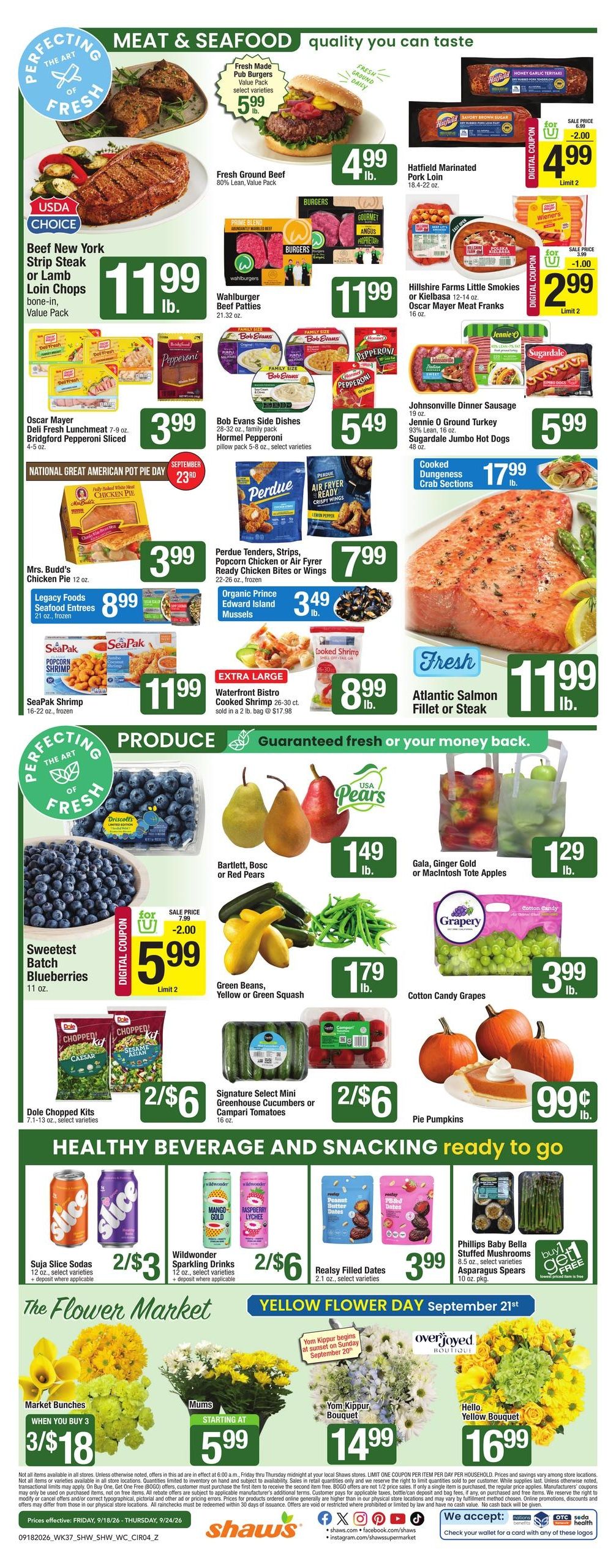 Shaw's (Eastham Area, MA) Weekly Ad September 18 - 24, 2026