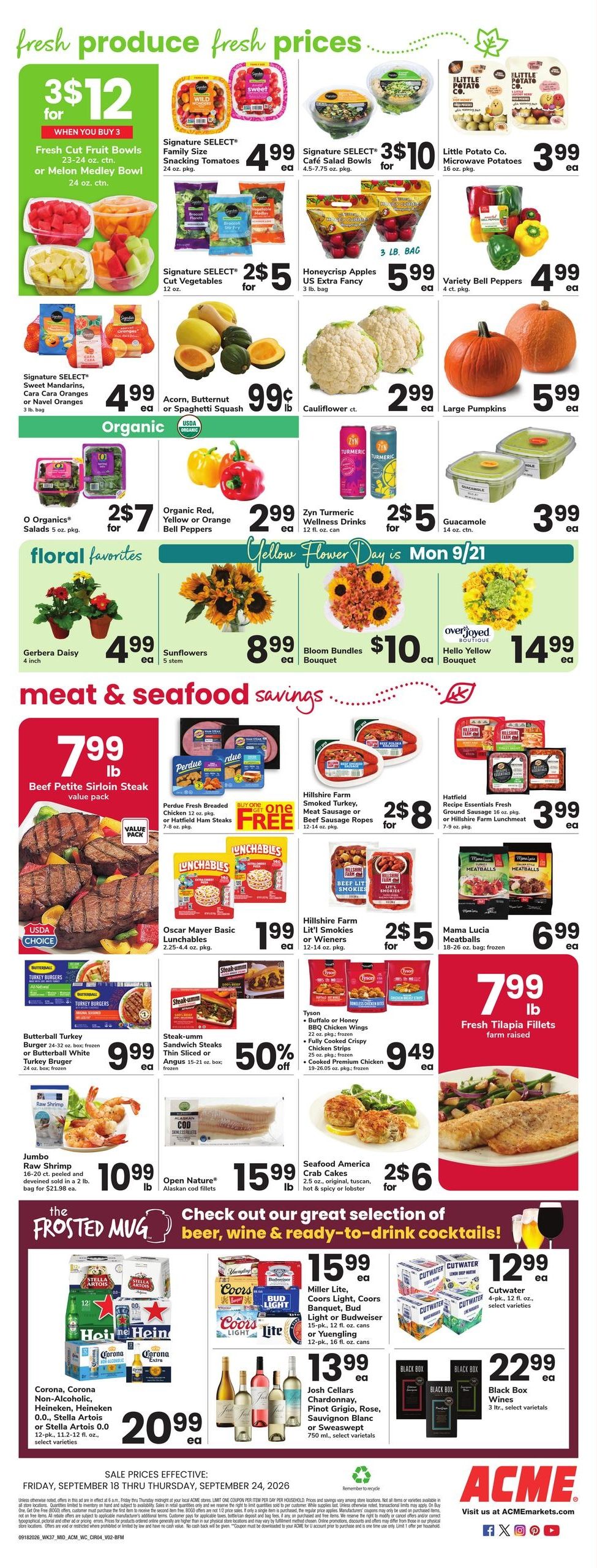 Acme Markets (Allentown Area, PA) Weekly Ad September 18 - 24, 2026