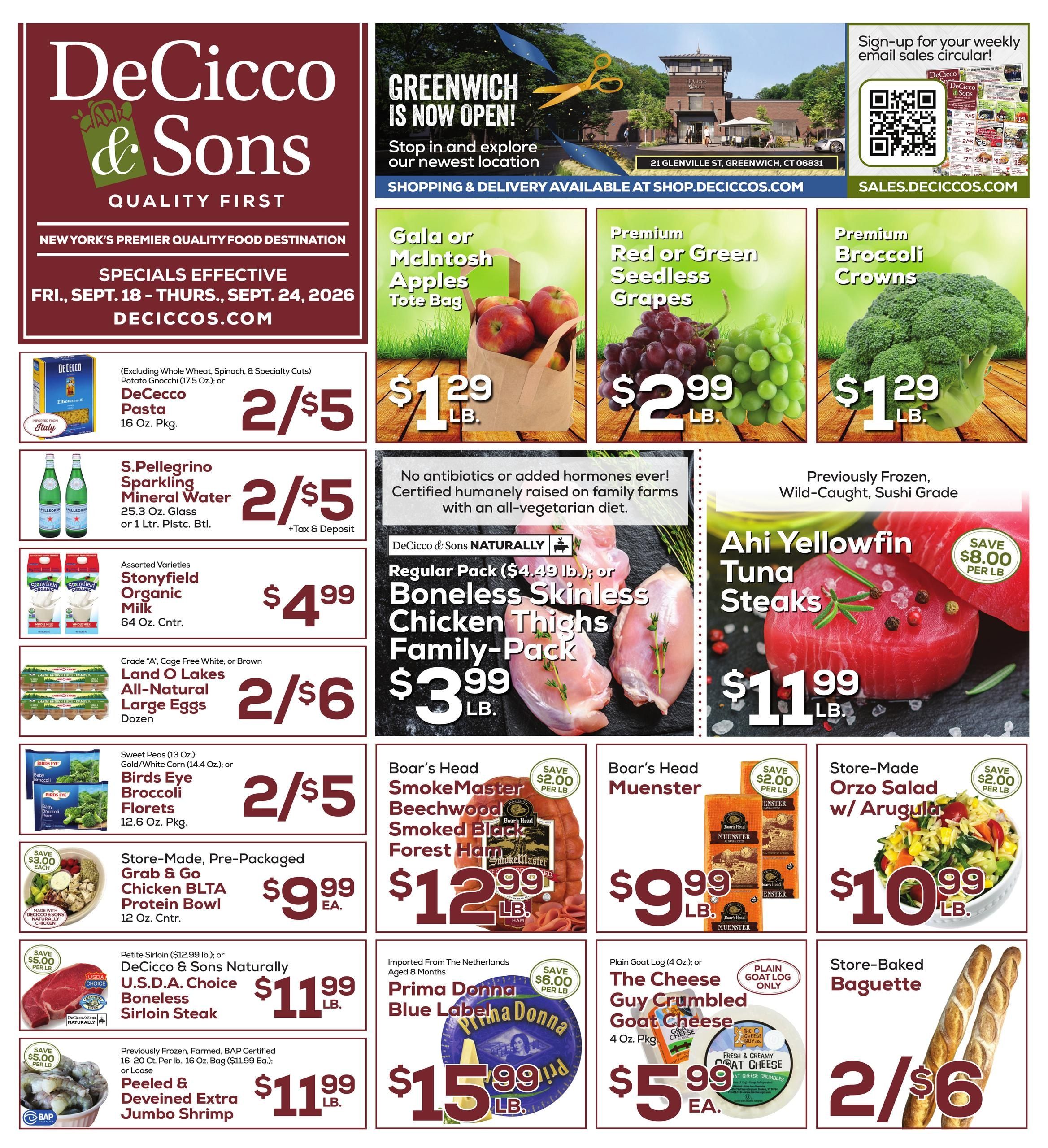 DeCicco & Sons Weekly Ad September 18 - 24, 2026