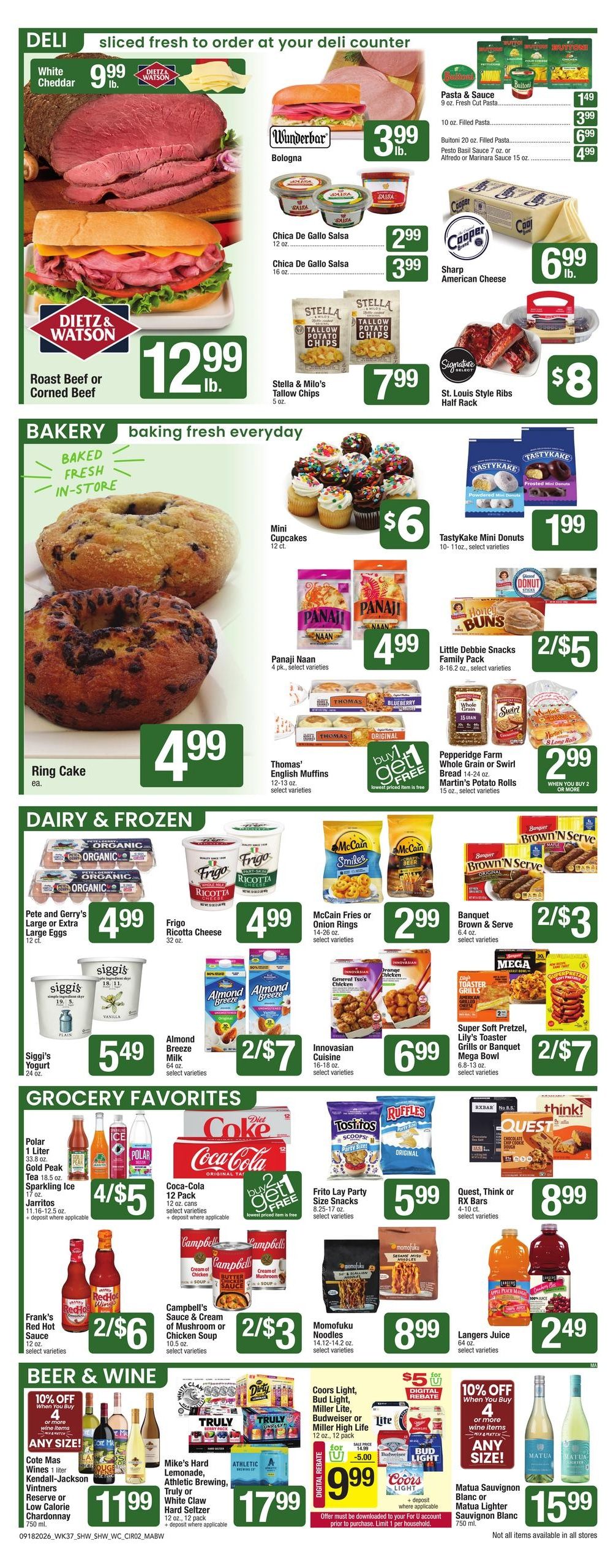 Shaw's (New Bedford Area, MA) Weekly Ad September 18 - 24, 2026