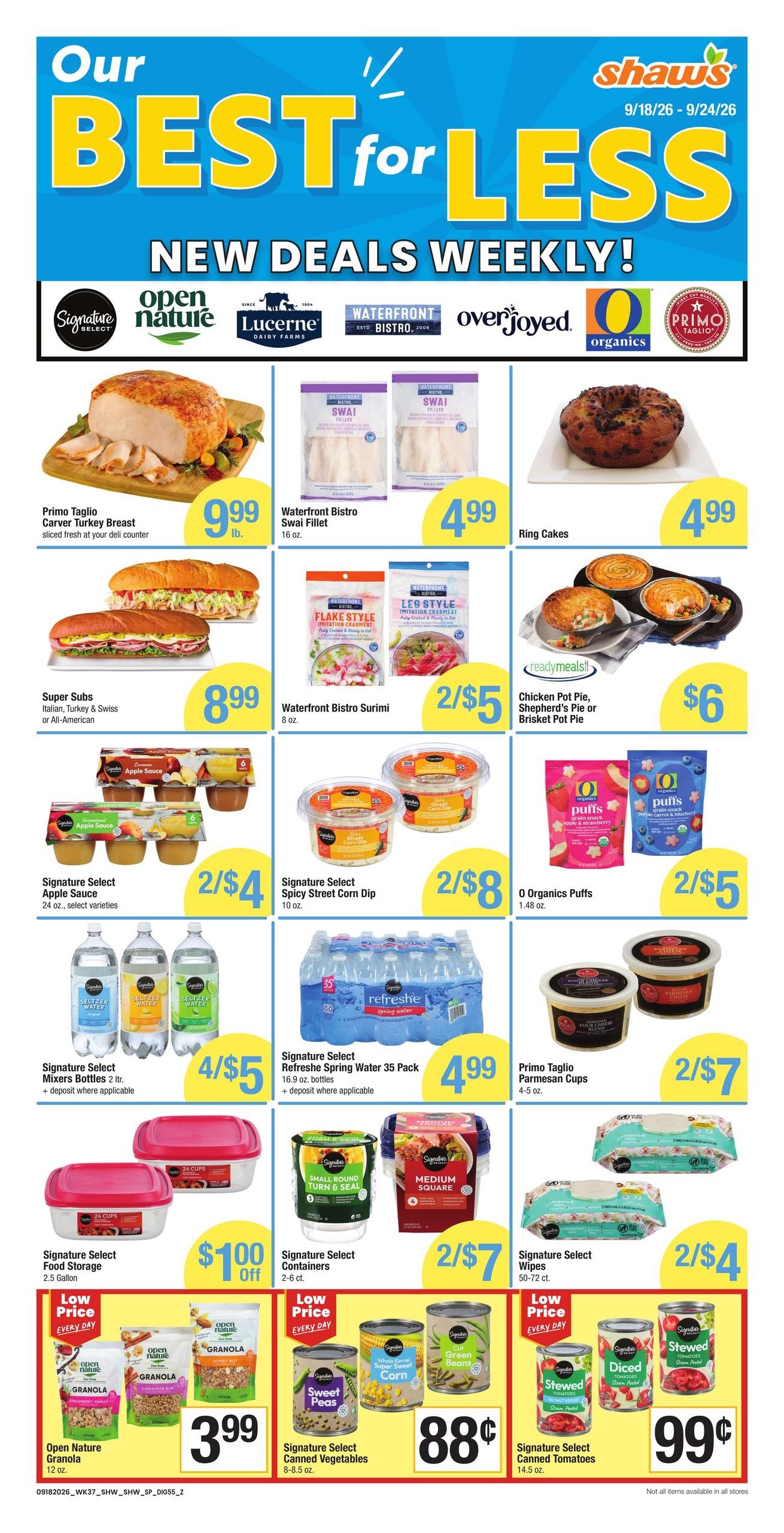 Shaw's (New Bedford Area, MA) Weekly Ad September 18 - 24, 2026