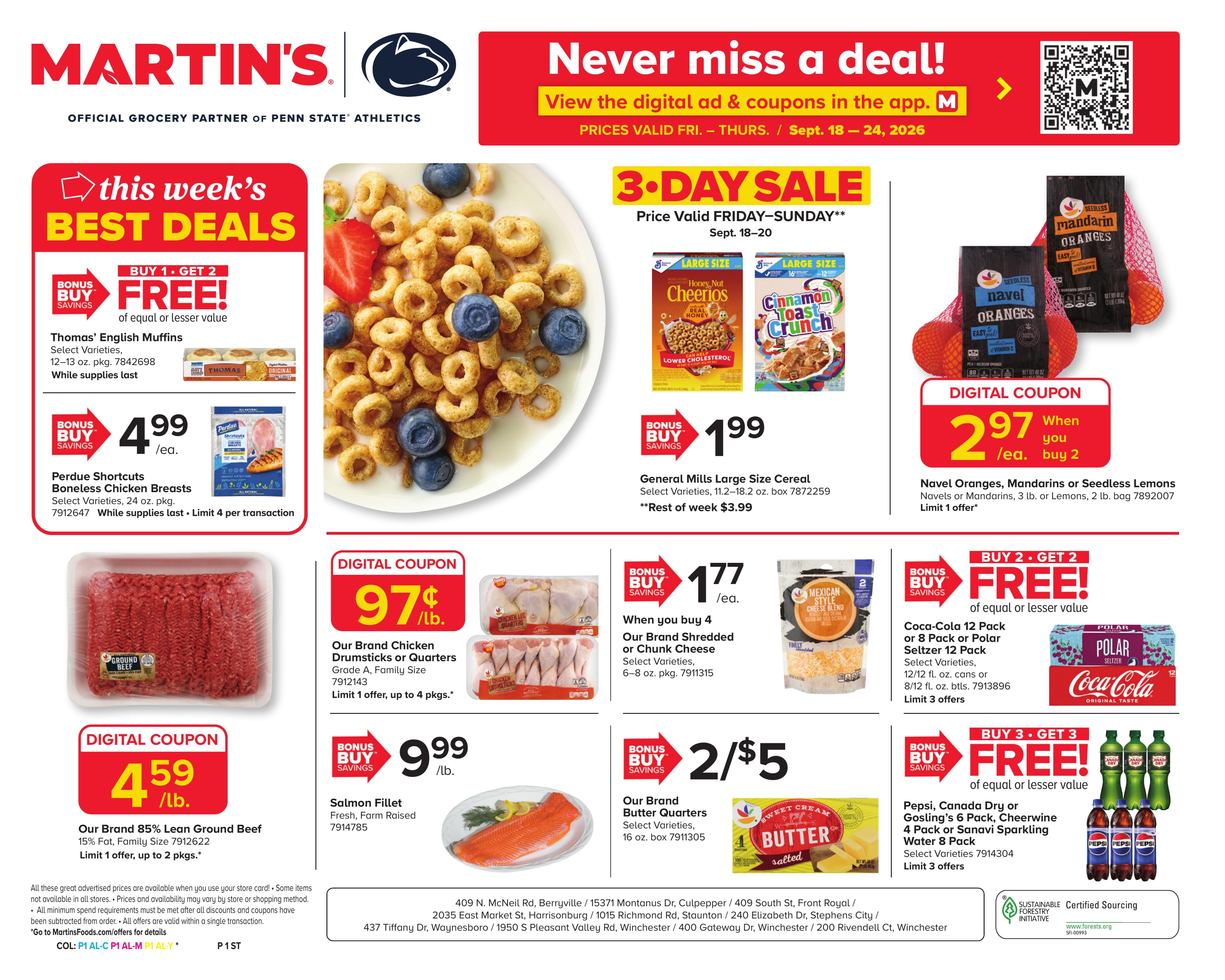 Martin's Food Market (Bridgewater Area, VA) Weekly Ad September 18 - 24, 2026