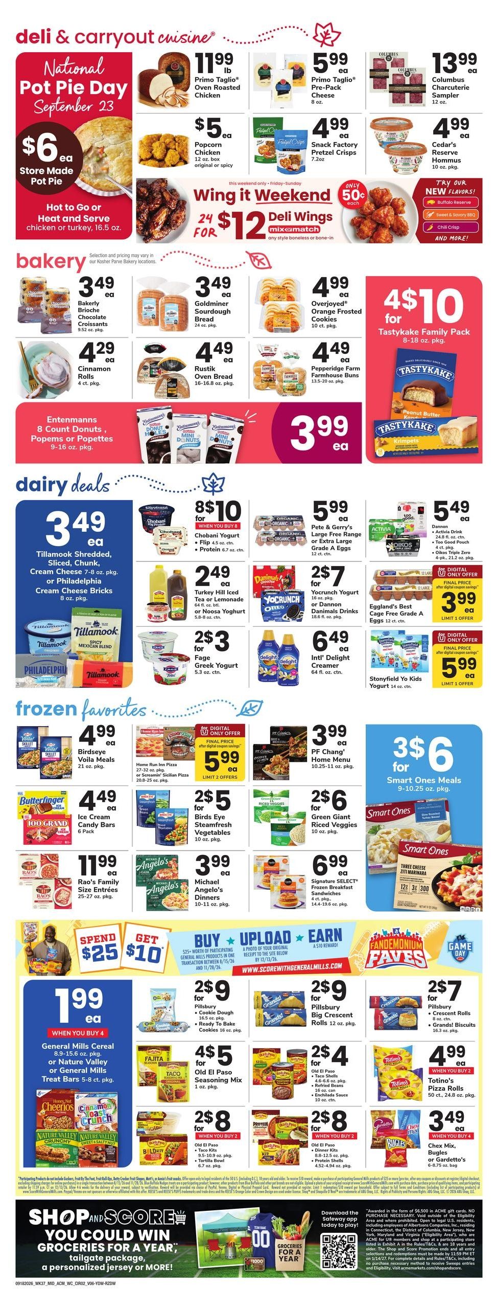 Acme Markets (Millbrook Area, NY) Weekly Ad September 18 - 24, 2026