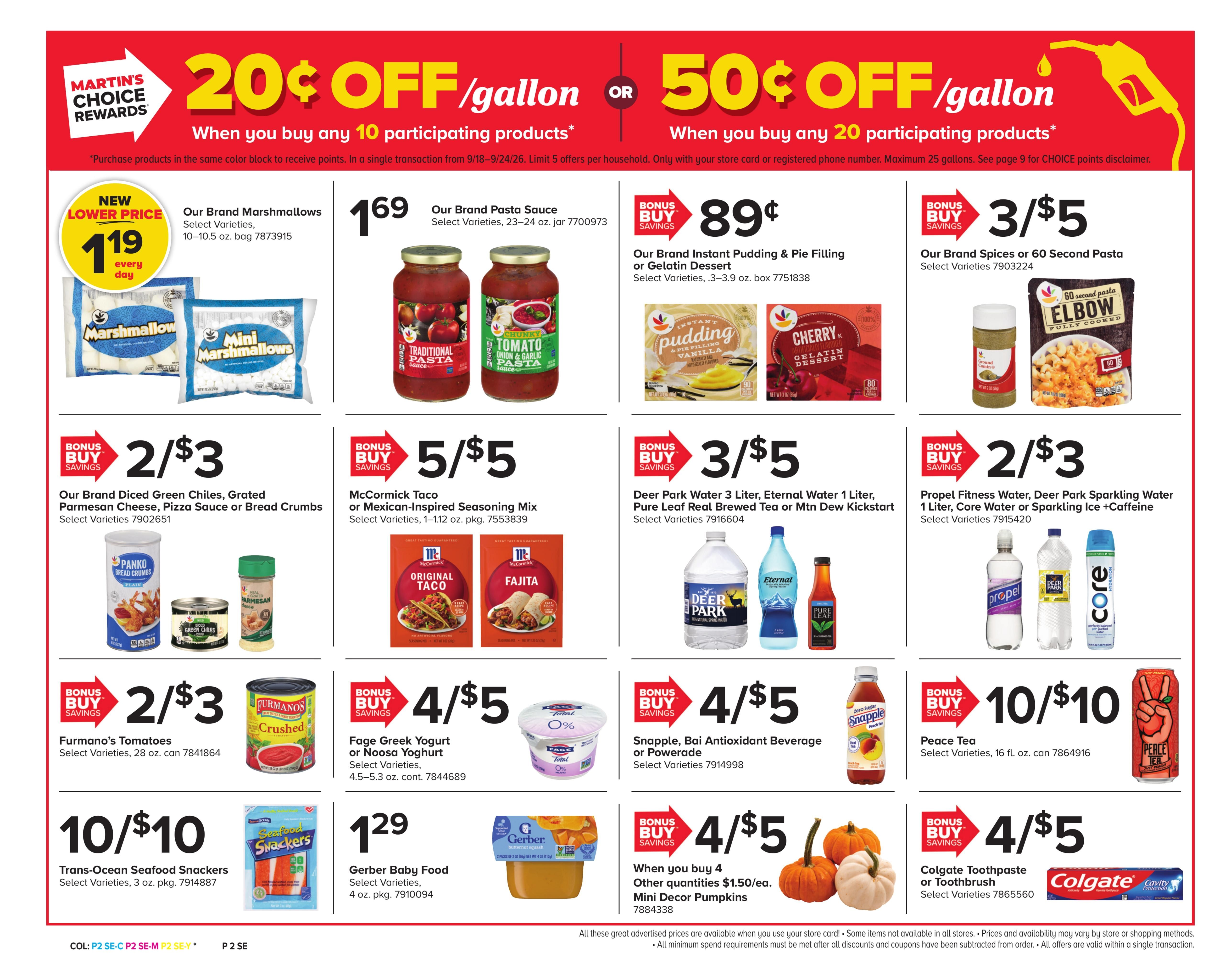 Martin's Food Market (Coalport-Orbisonia Area, PA) Weekly Ad September 18 - 24, 2026