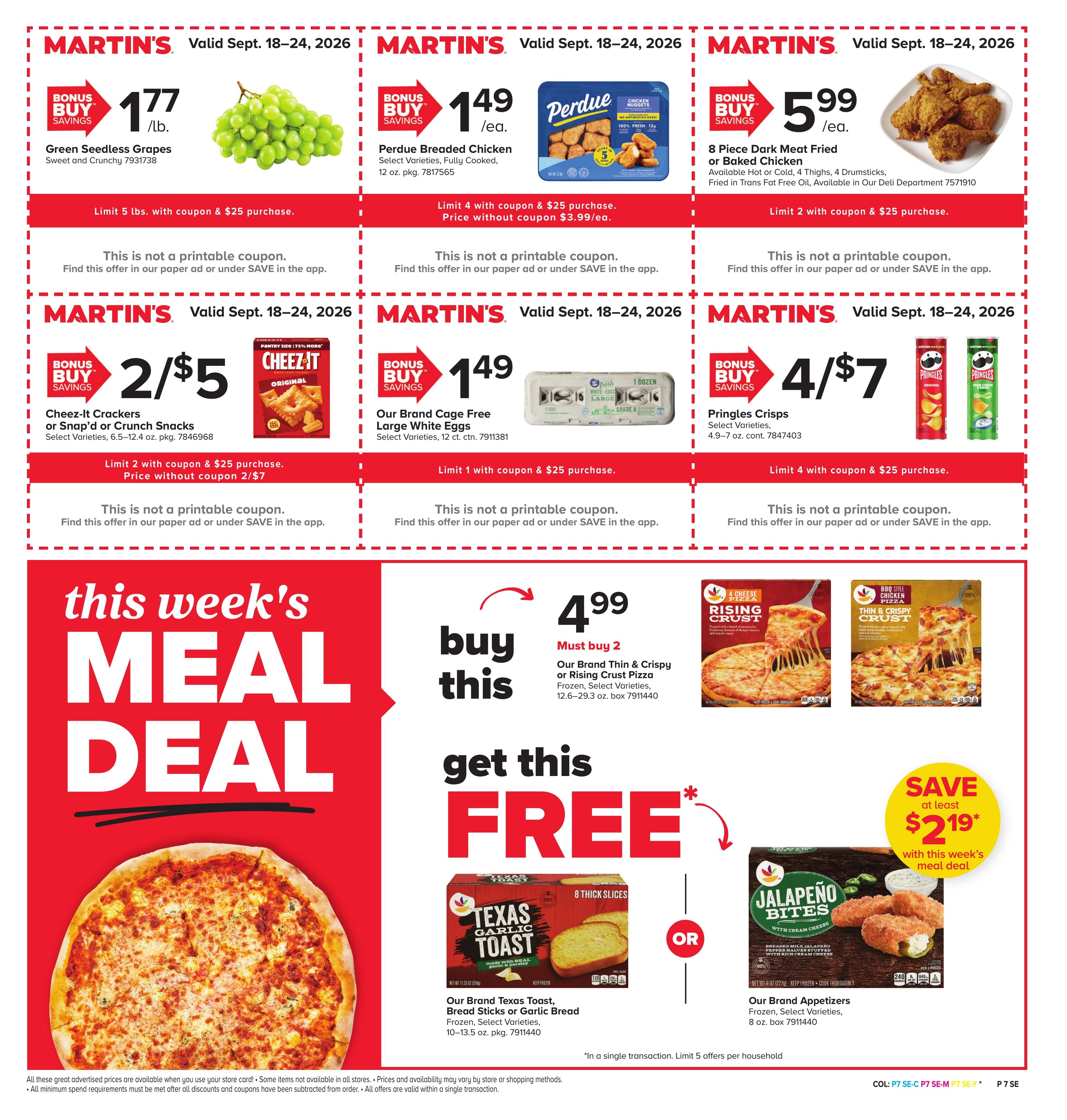 Martin's Food Market (Coalport-Orbisonia Area, PA) Weekly Ad September 18 - 24, 2026