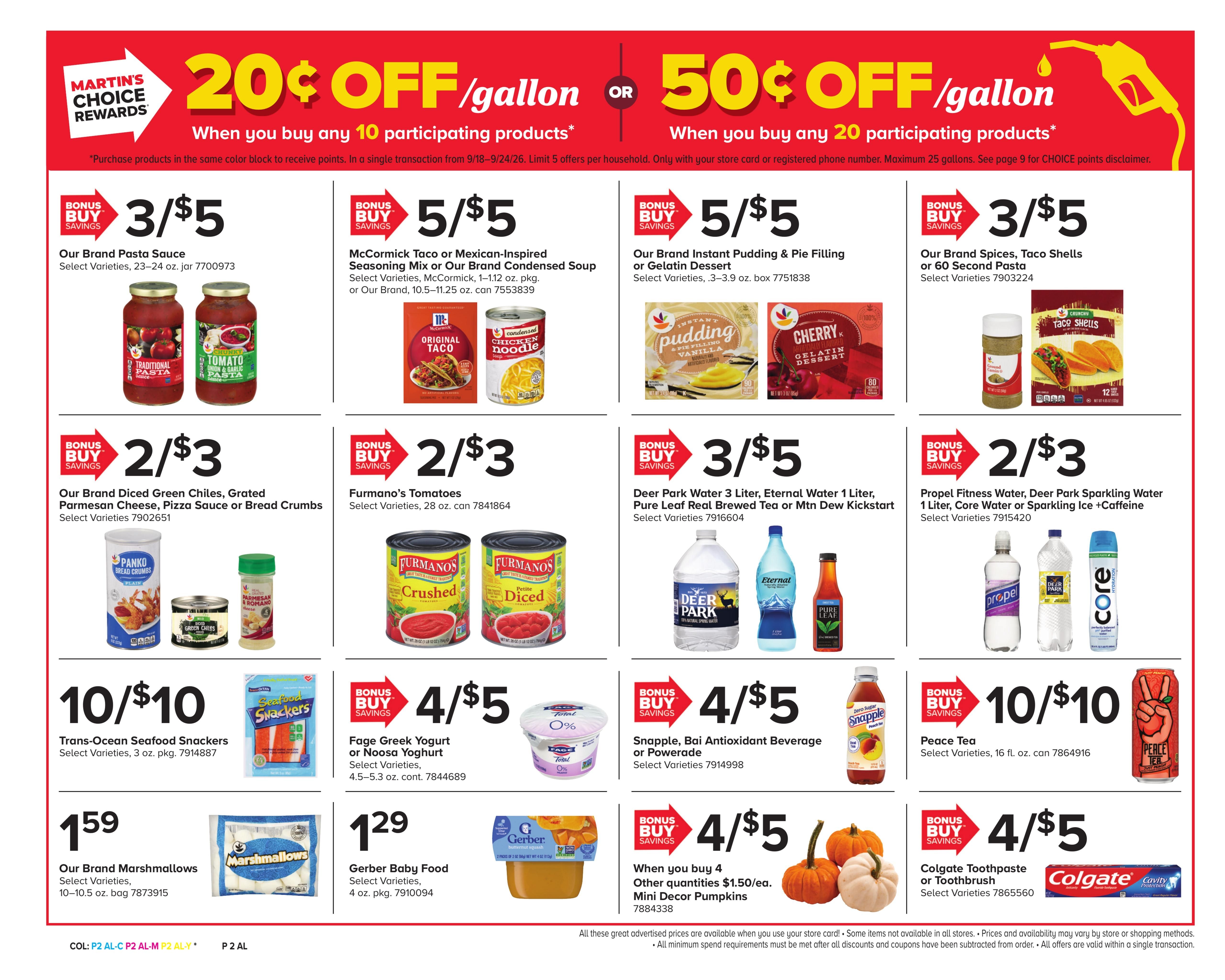 Martin's Food Market (Gastonville Area, PA) Weekly Ad September 18 - 24, 2026
