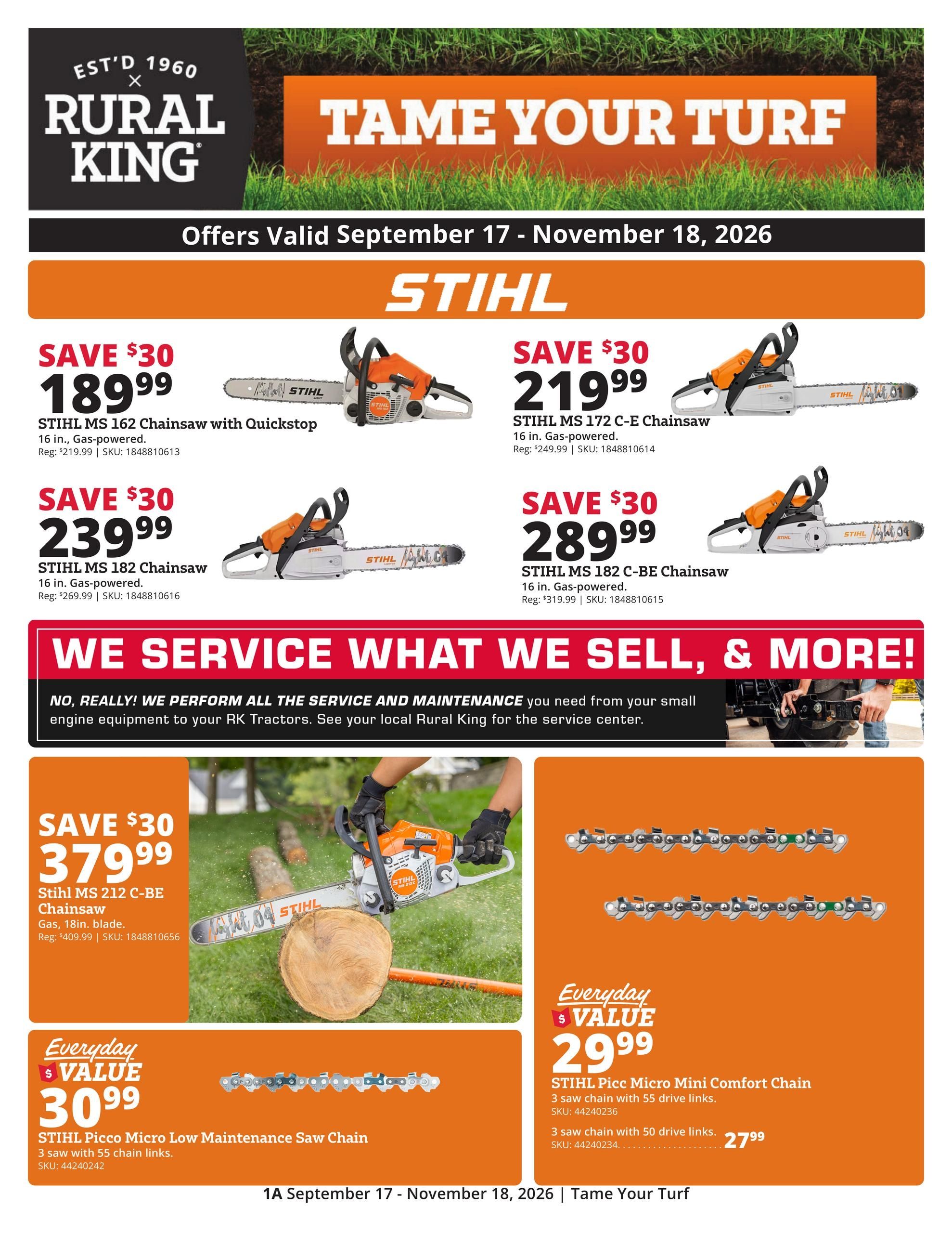 Rural King Weekly Ad September 17 - November 18, 2026