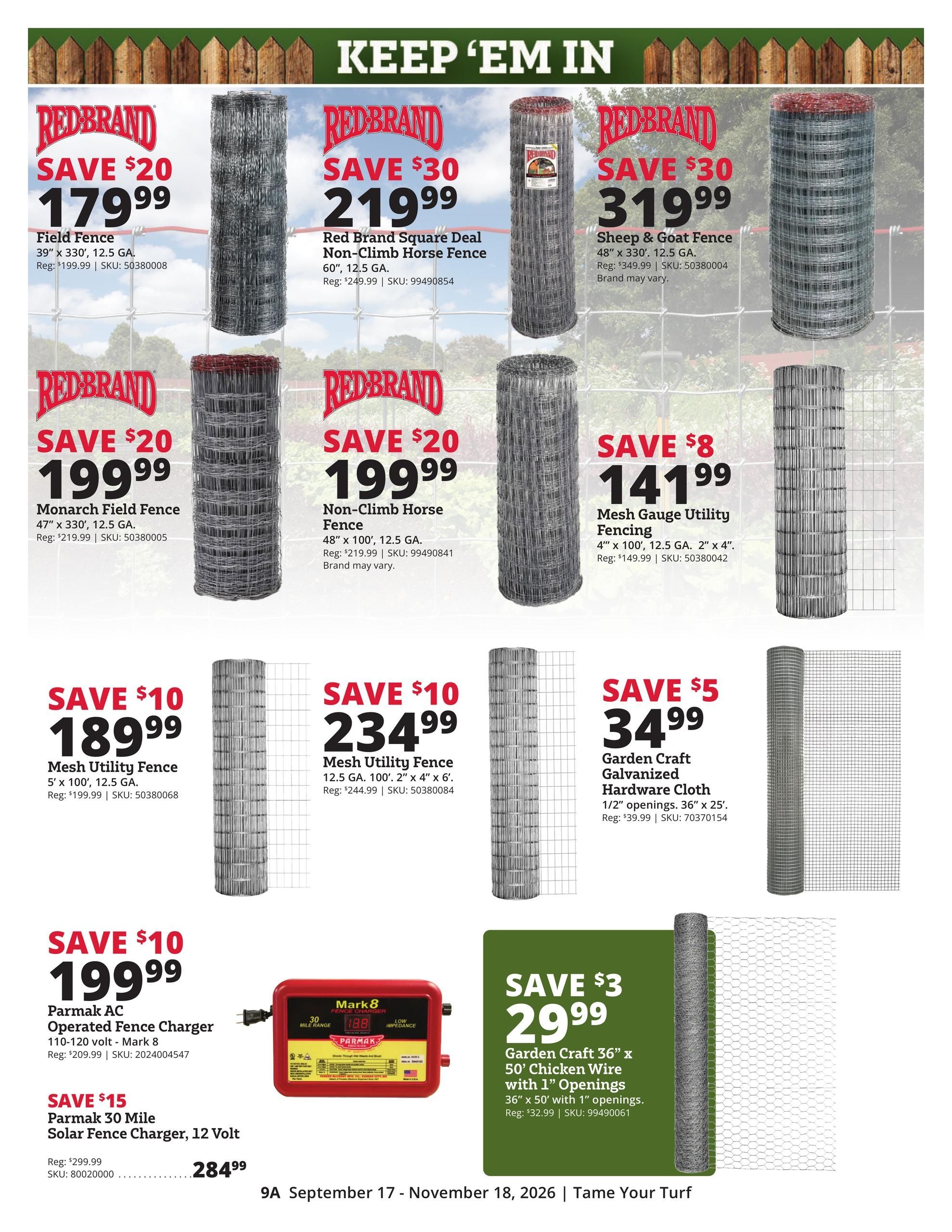 Rural King Weekly Ad September 17 - November 18, 2026