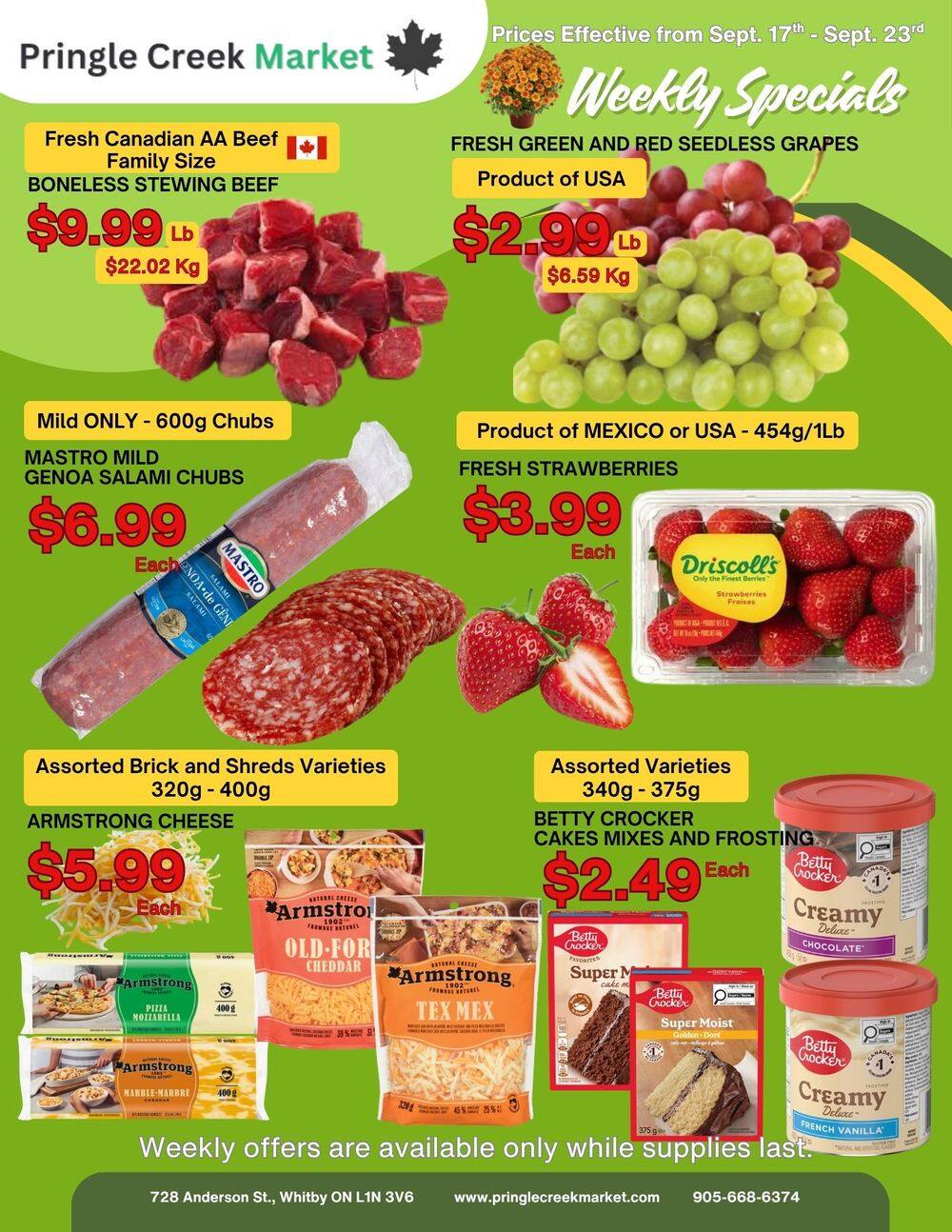 Pringle Creek Market Flyer September 17 to 23