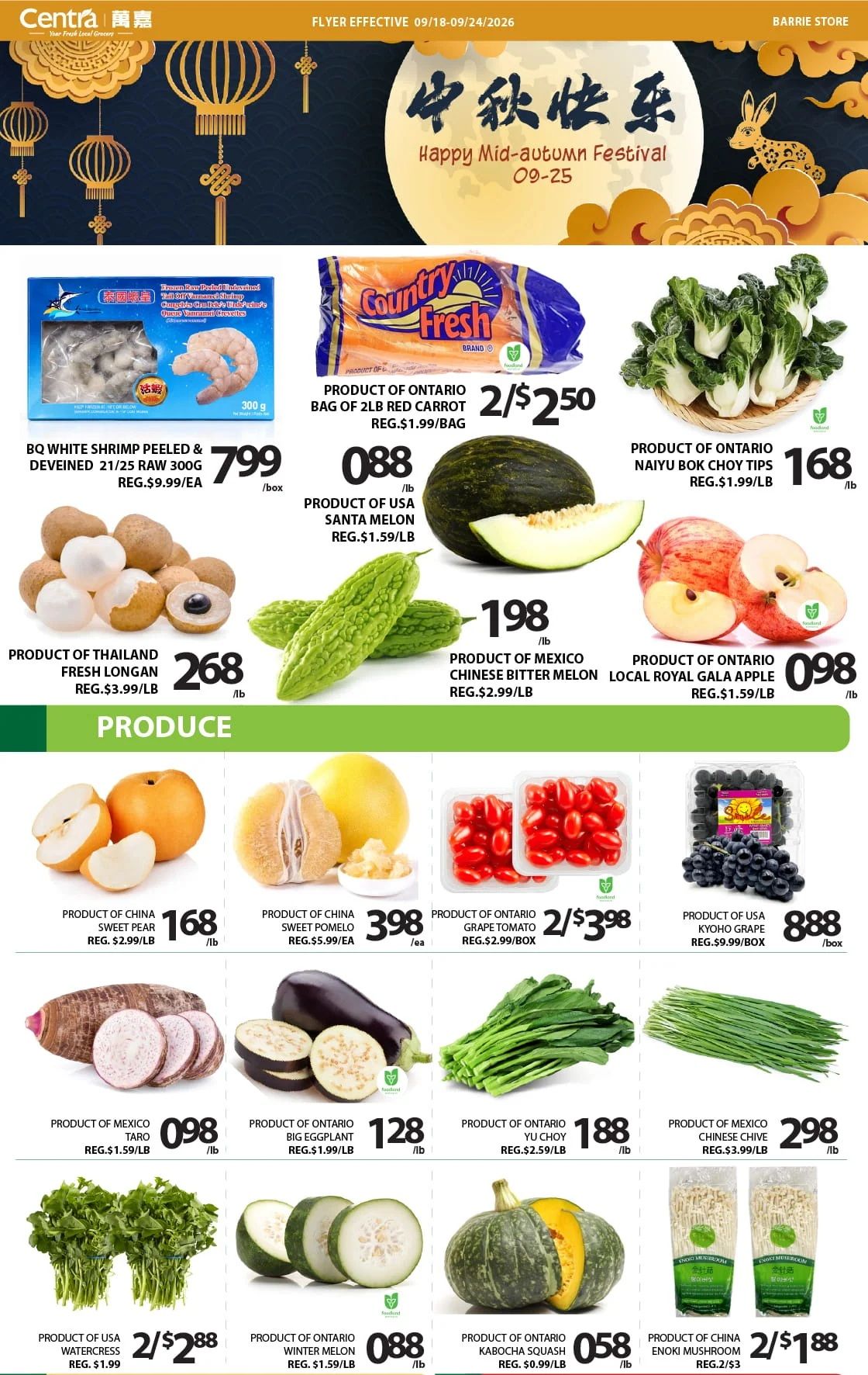 Centra Foods (Barrie) Flyer September 18 to 24