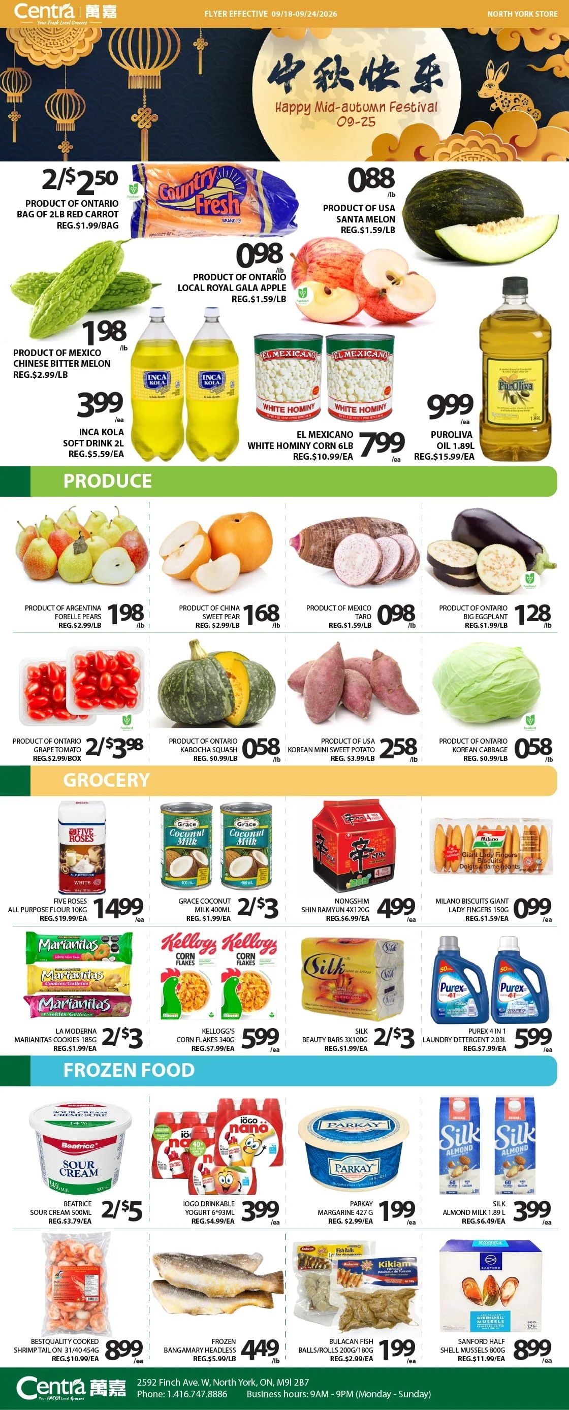 Centra Foods (North York) Flyer September 18 to 24