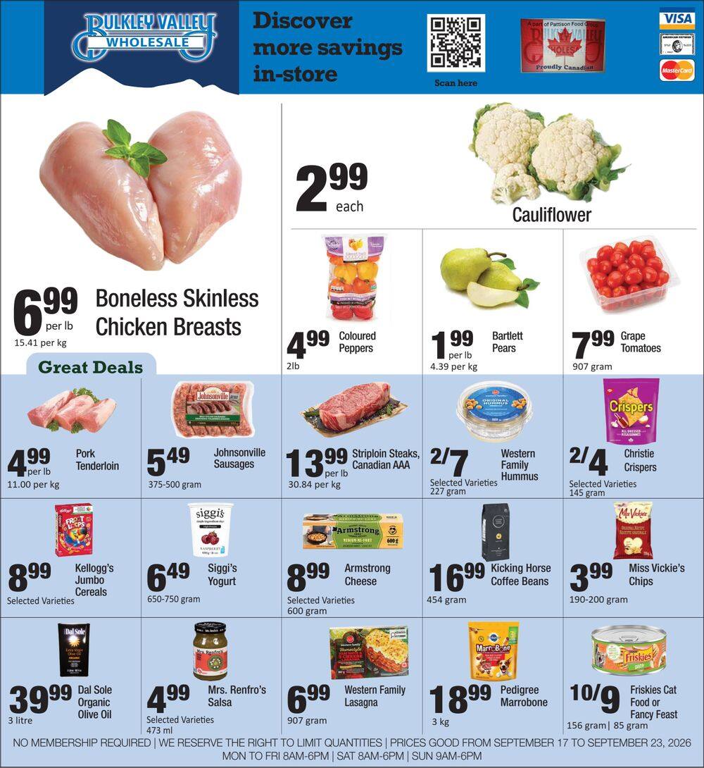 Bulkley Valley Wholesale Flyer September 17 to 23