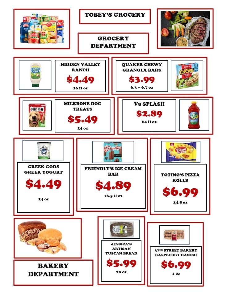 Tobey's Grocery Weekly Ad September 17 - 23, 2026