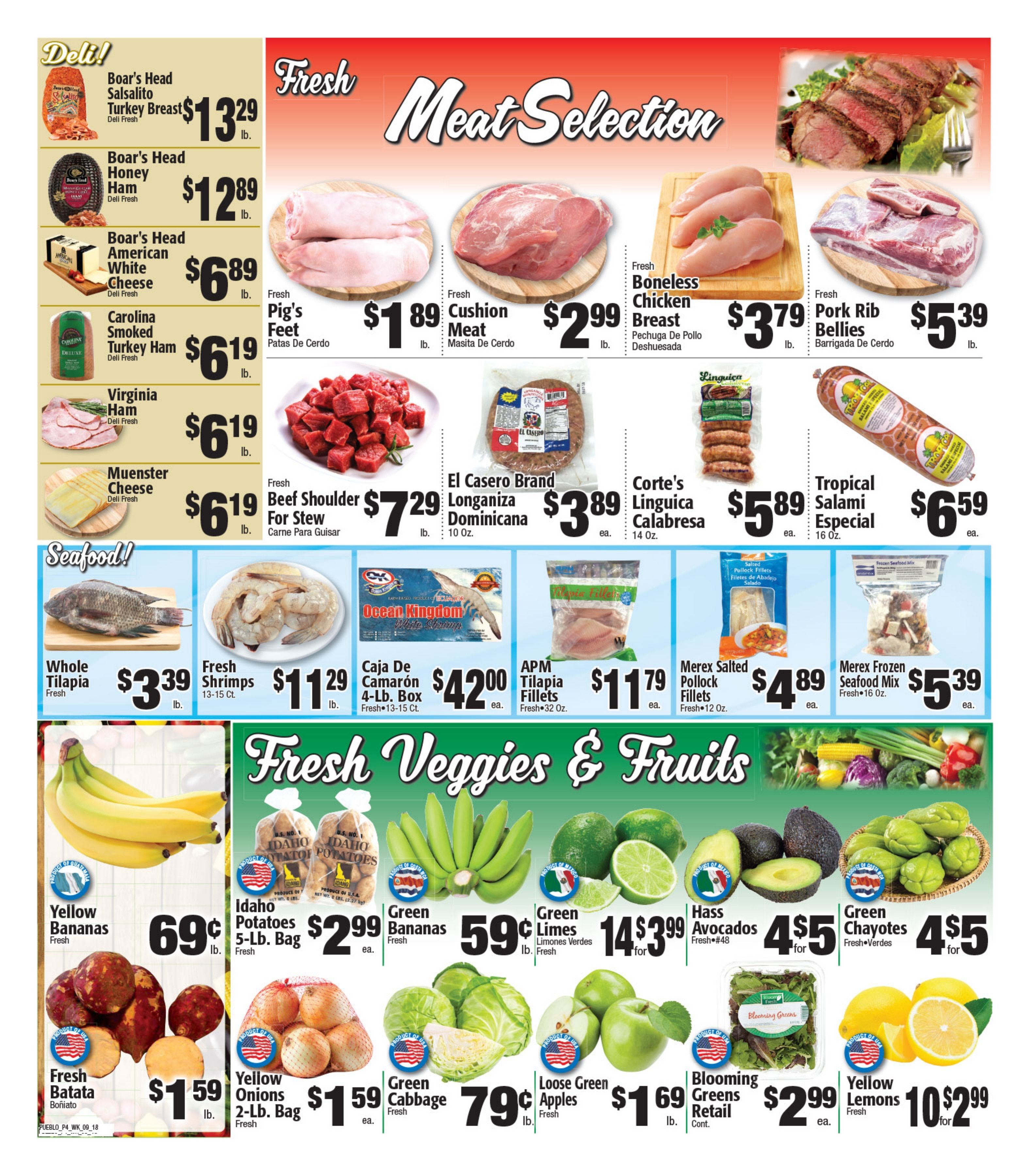 Pueblo Meat Market (880 Mt. Prospect Avenue, Newark, NJ) Weekly Ad September 17 - 23, 2026
