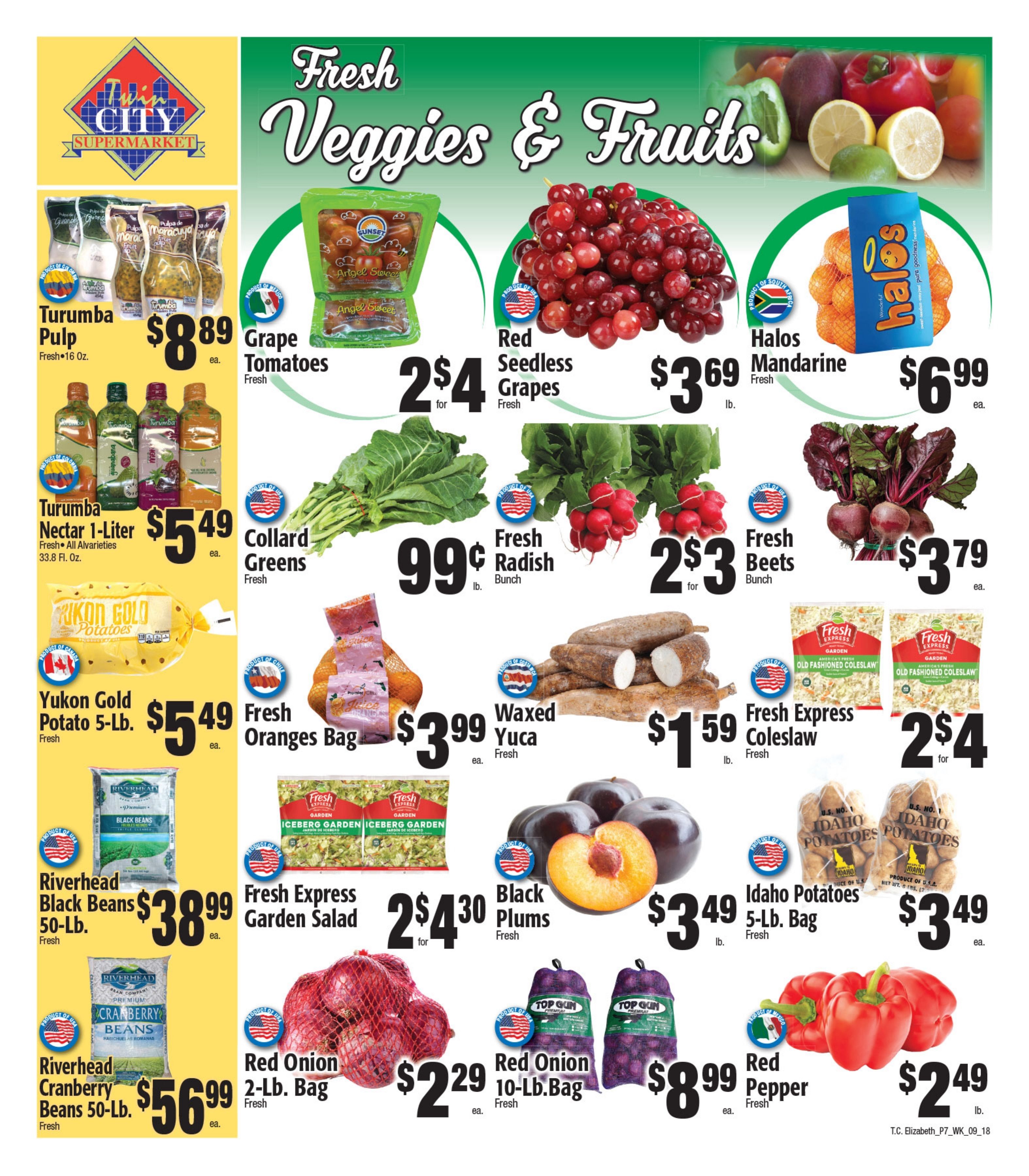 Twin City Supermarket (1016 Sherman Avenue, Elizabeth, NJ) Weekly Ad September 17 - 23, 2026
