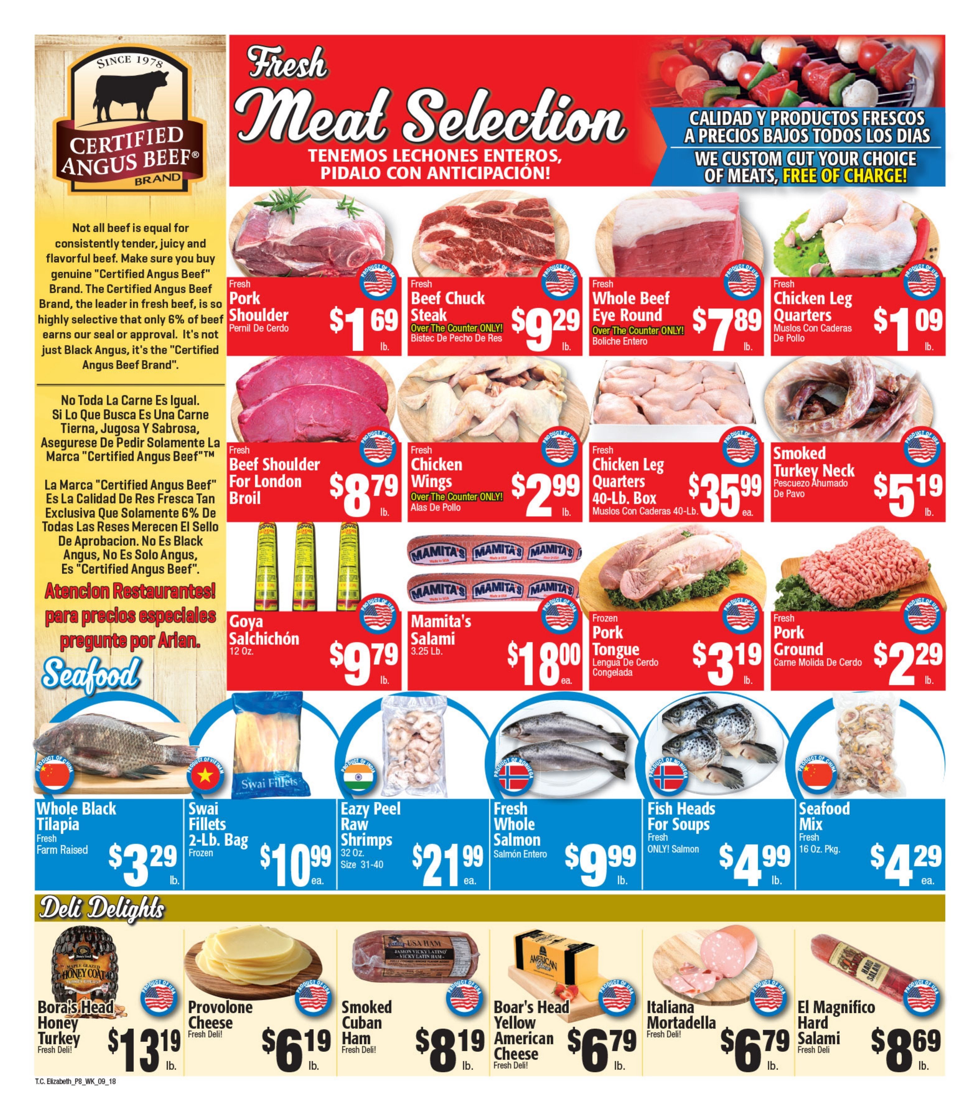 Twin City Supermarket (1016 Sherman Avenue, Elizabeth, NJ) Weekly Ad September 17 - 23, 2026