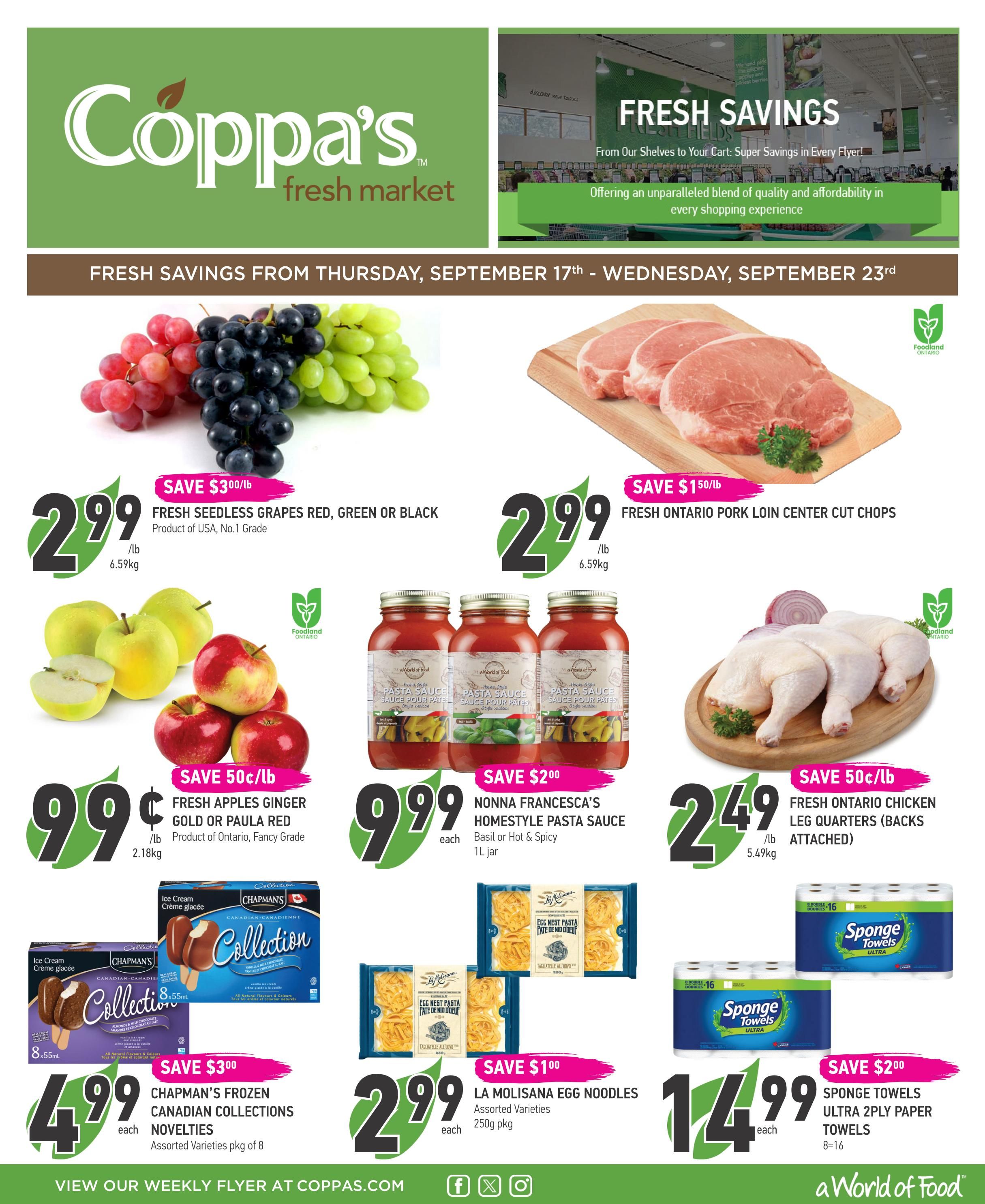 Coppa's Fresh Market Flyer September 17 to 23