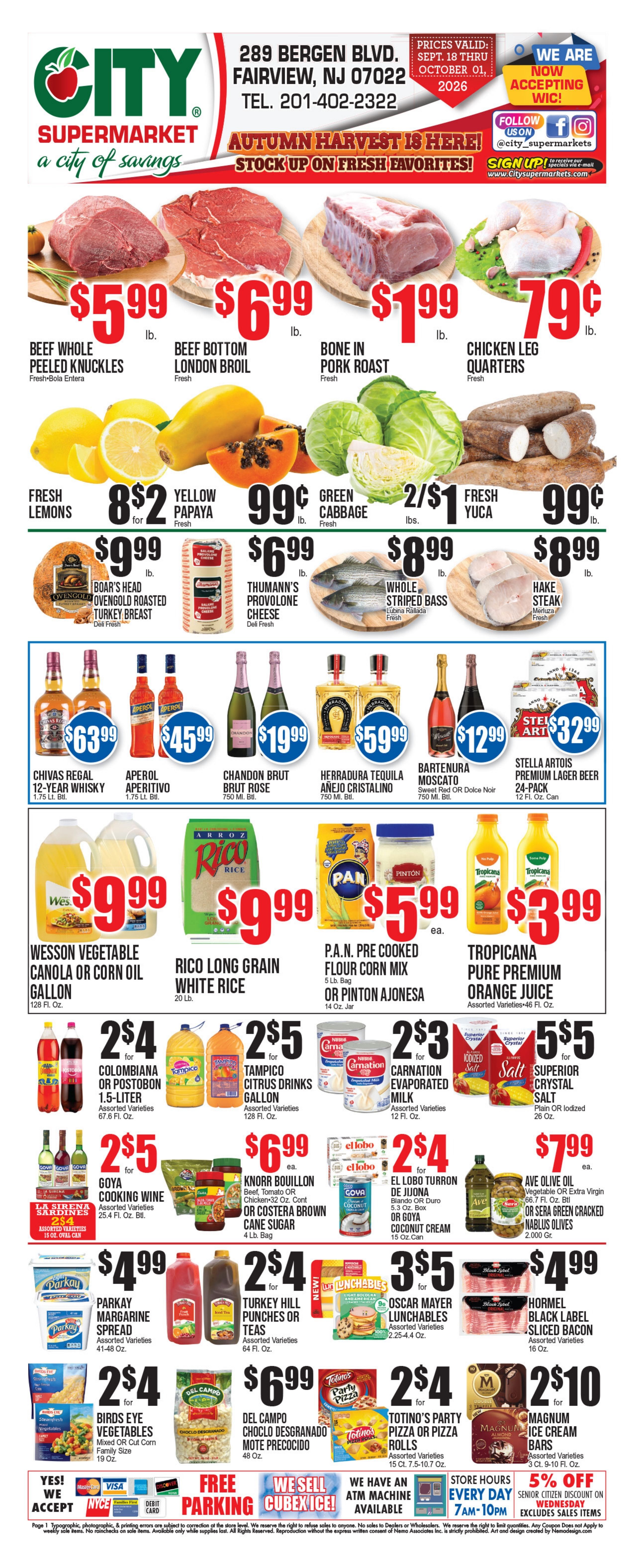 City Supermarkets (Fairview, NJ) Weekly Ad September 18 - October 1, 2026