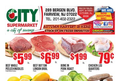 City Supermarkets (Fairview, NJ) Weekly Ad September 18 - October 1, 2026