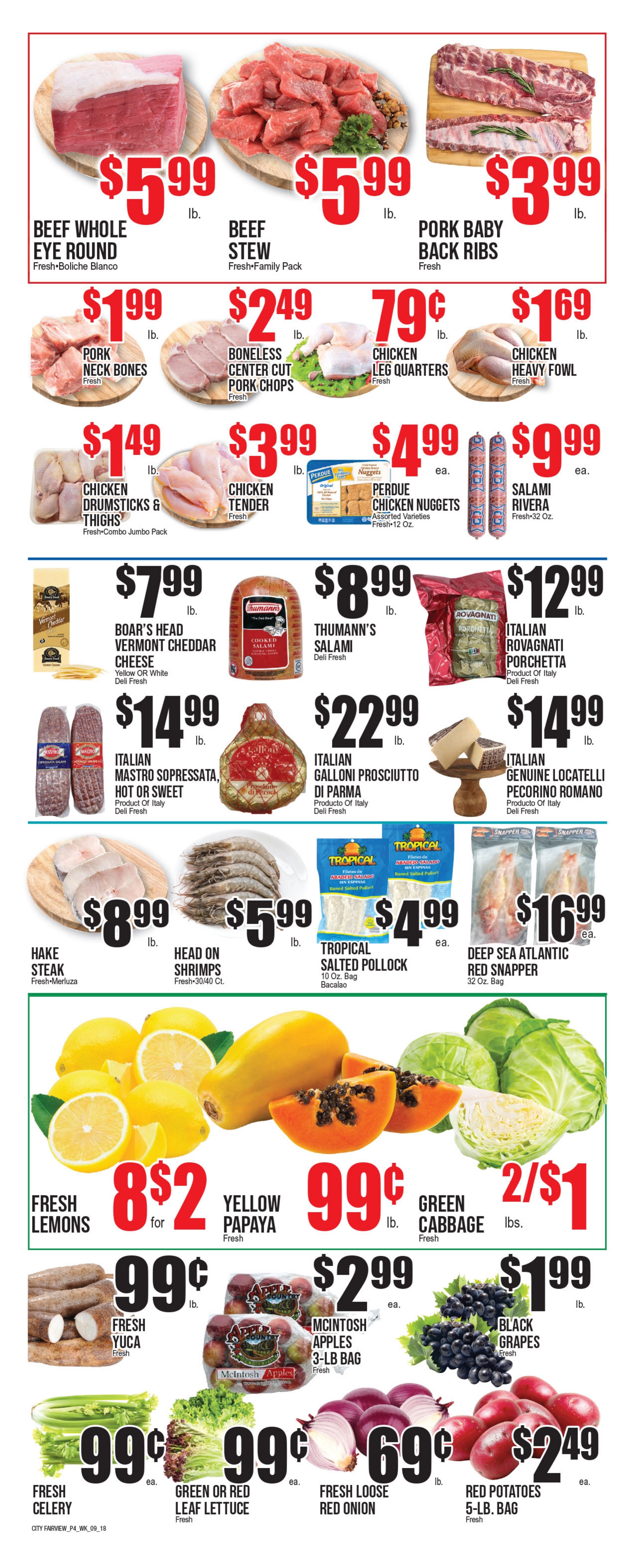 City Supermarkets (Fairview, NJ) Weekly Ad September 18 - October 1, 2026