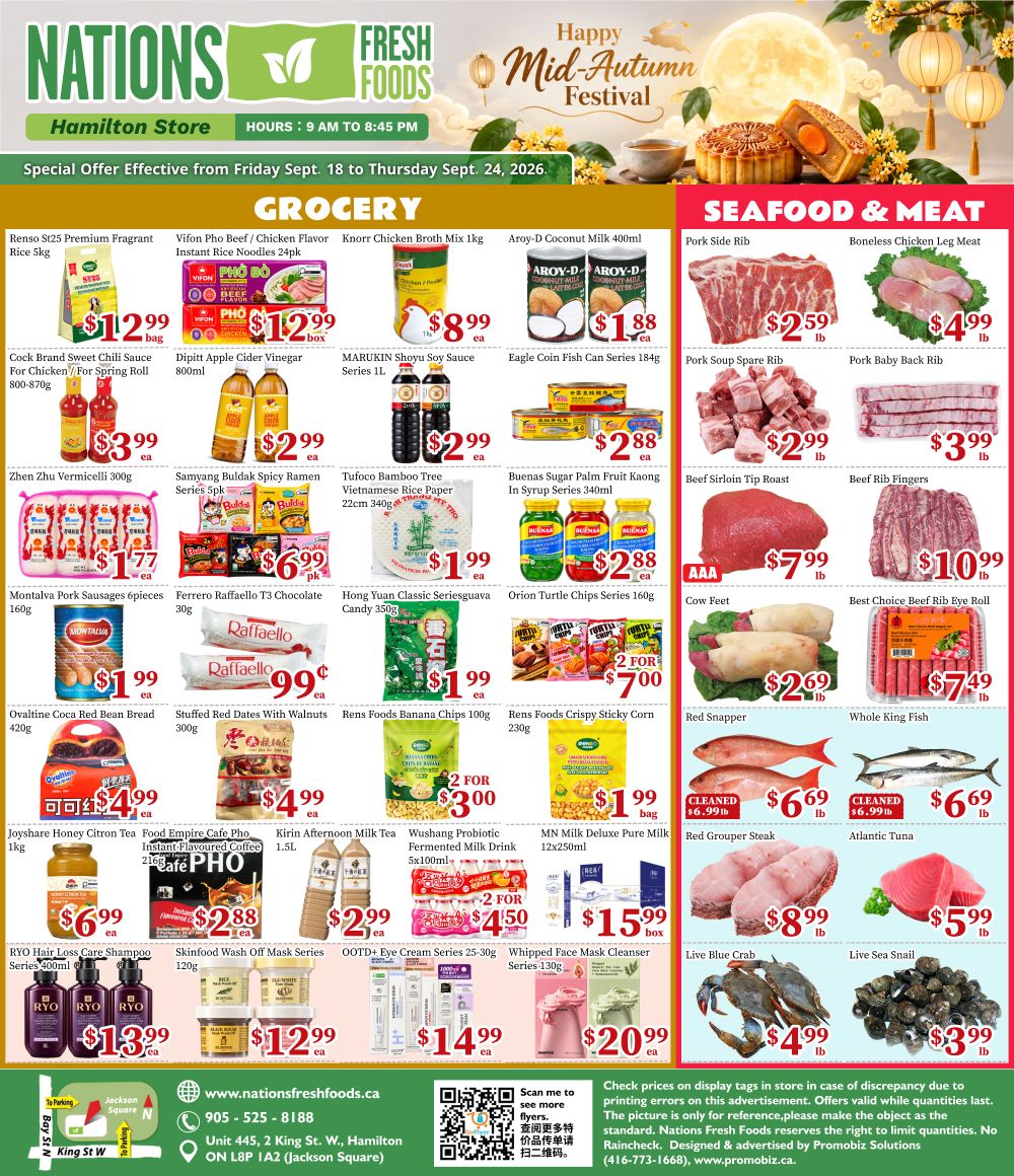 Nations Fresh Foods (Hamilton) Flyer September 18 to 24