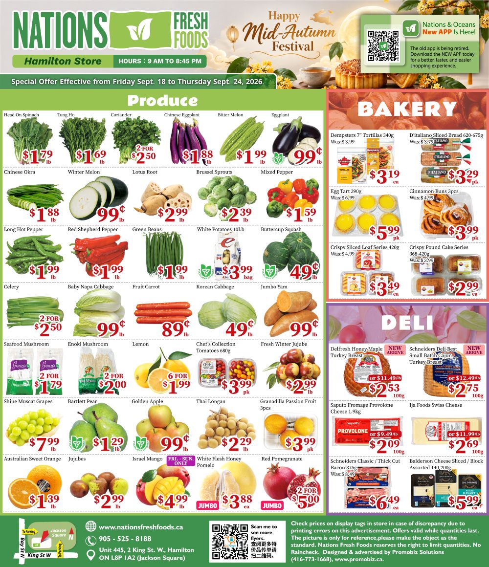 Nations Fresh Foods (Hamilton) Flyer September 18 to 24