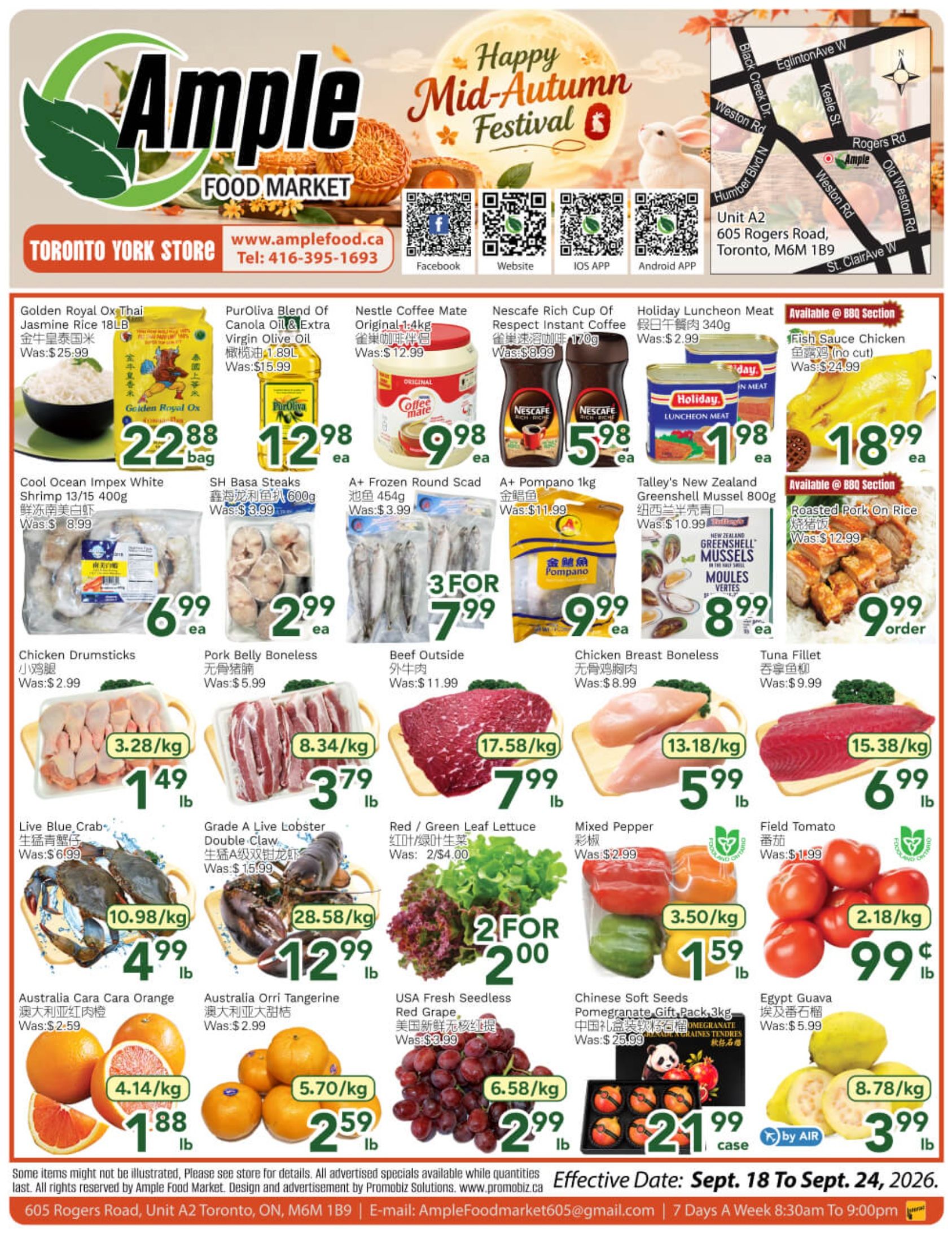 Ample Food Market (North York) Flyer September 18 to 24
