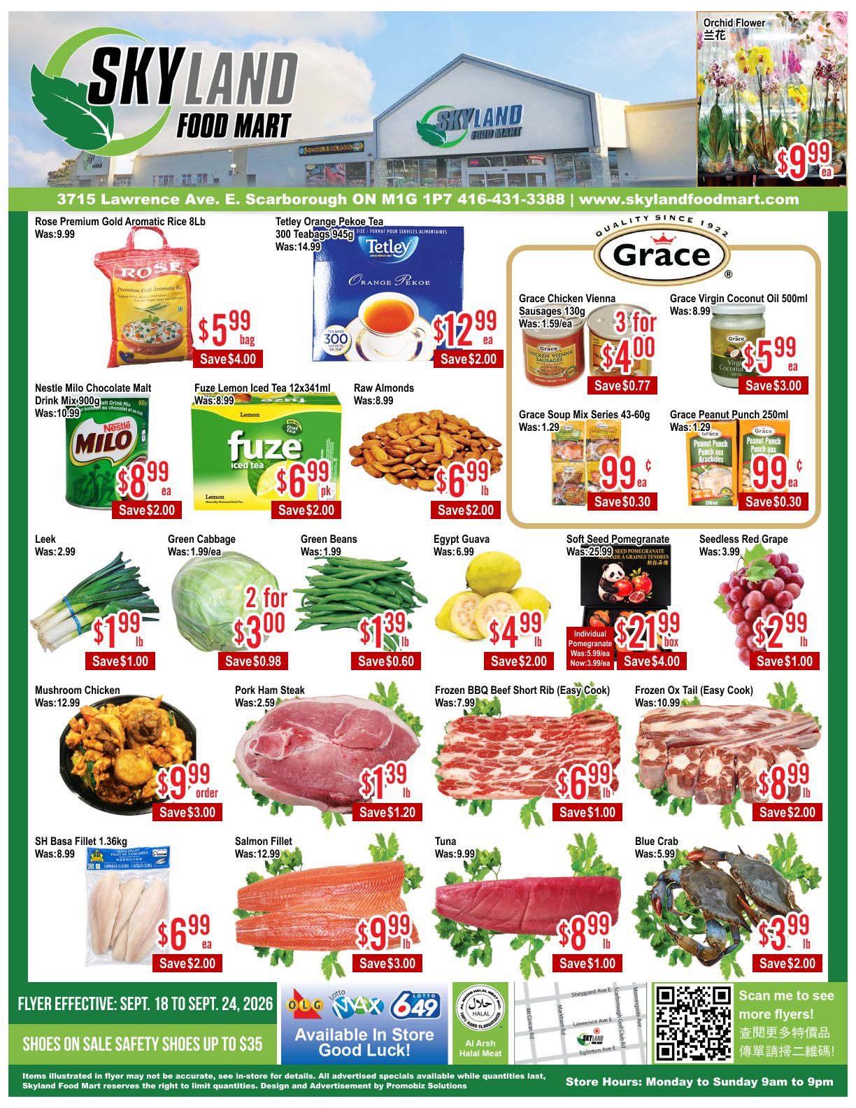 Skyland Food Mart Flyer September 18 to 24